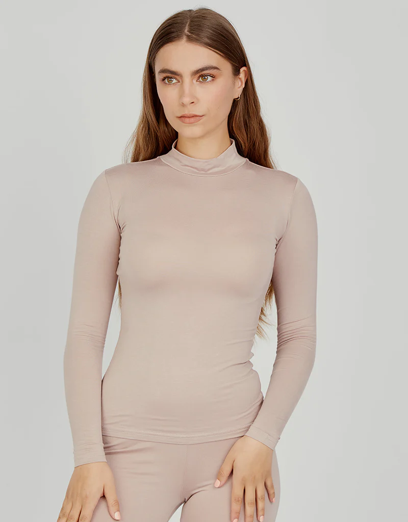High Neck Cotton Body Top - Light Shades - Image 19