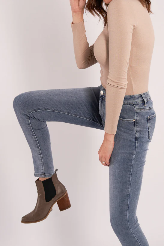 High Rise Skinny Denim Jeans - Image 3