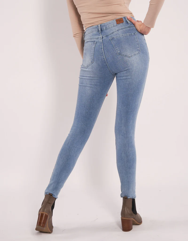 High Rise Skinny Light Denim - Image 3