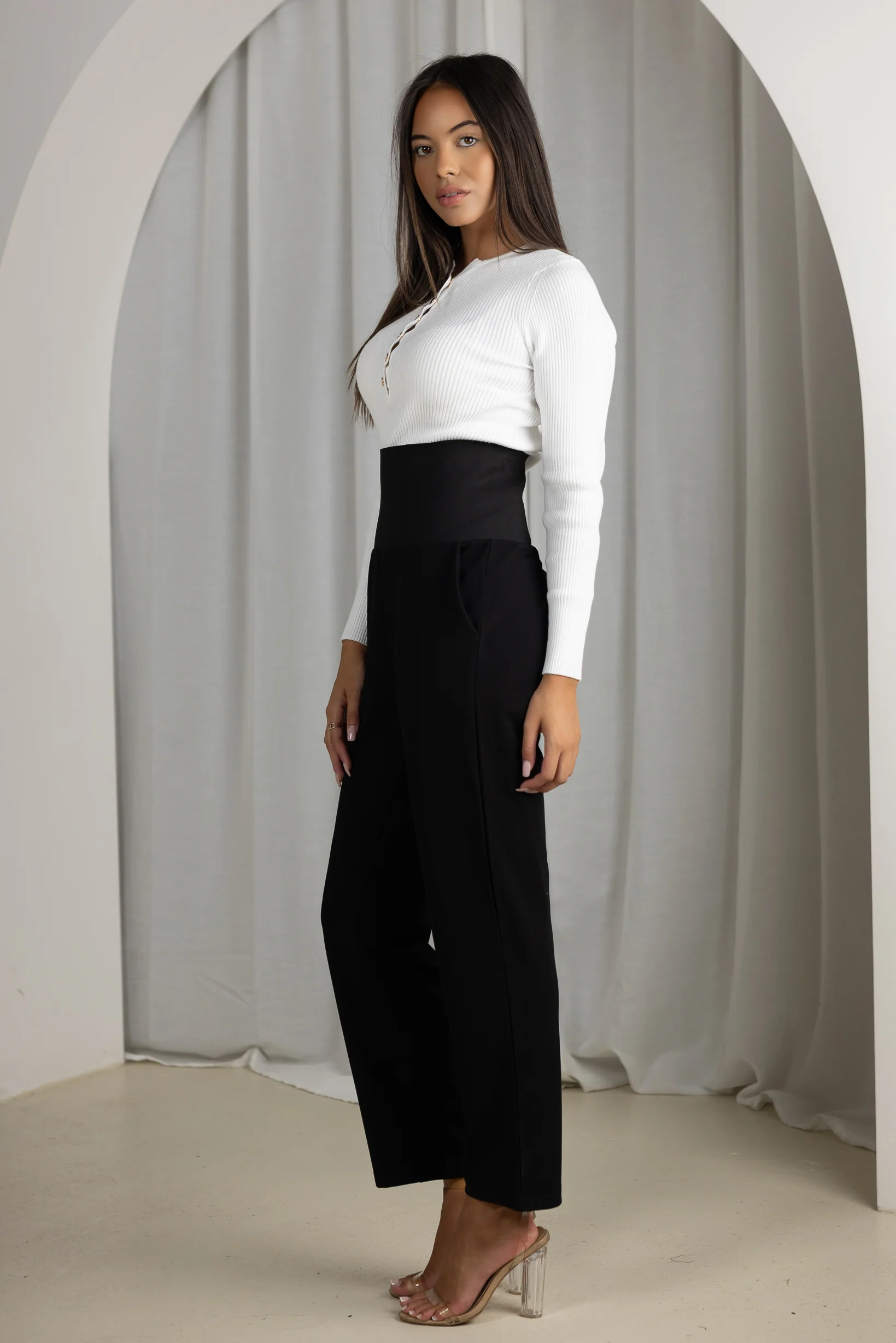 High Waist Straight Leg Pants - Image 11