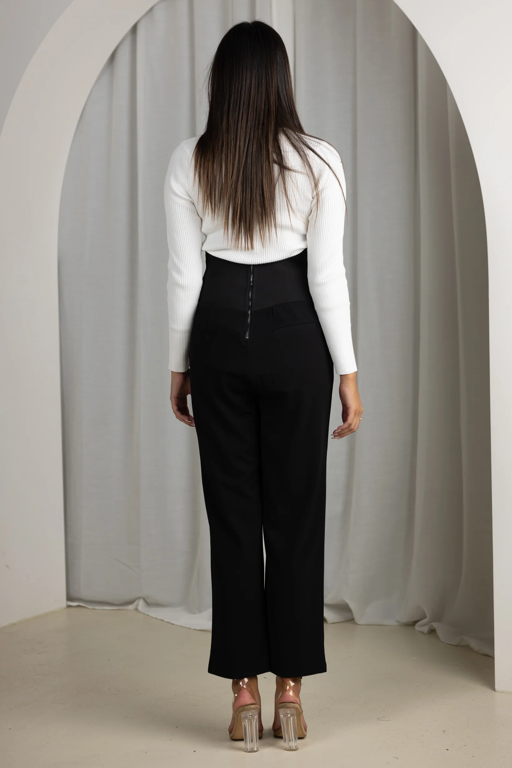 High Waist Straight Leg Pants - Image 12