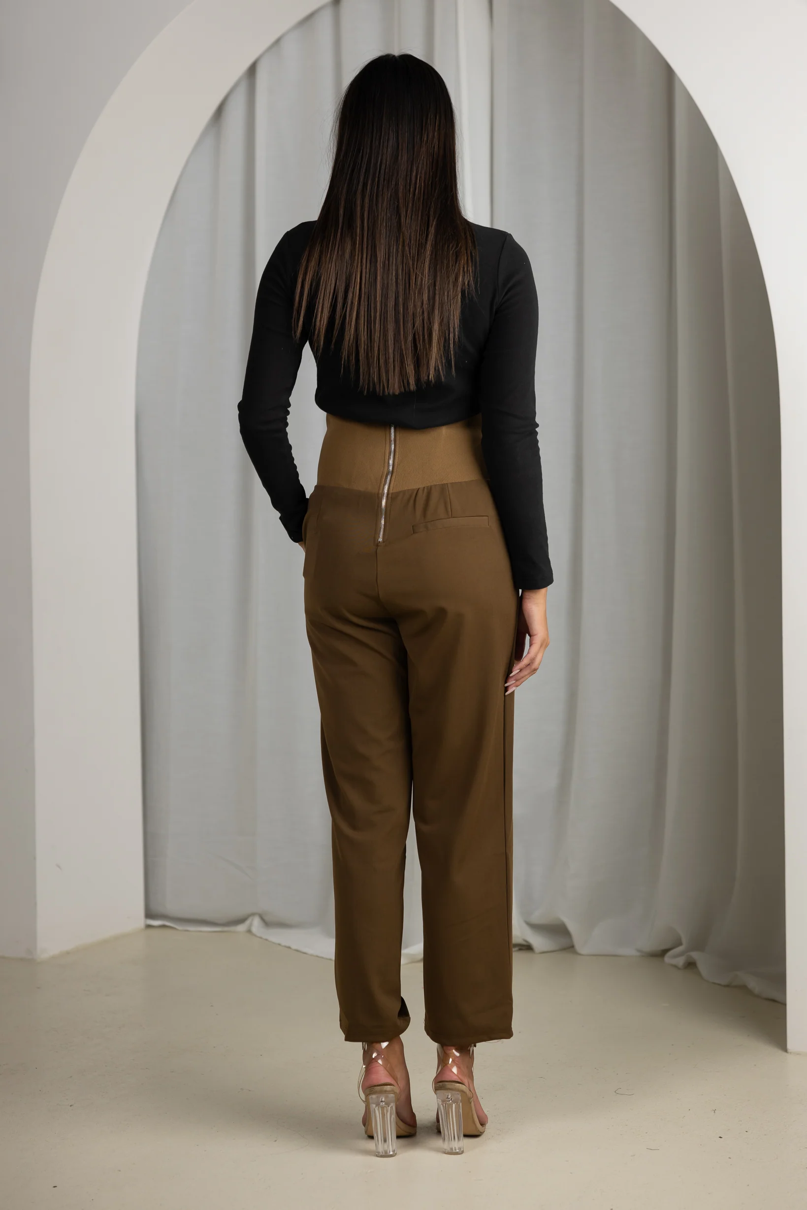 High Waist Straight Leg Pants - Image 4