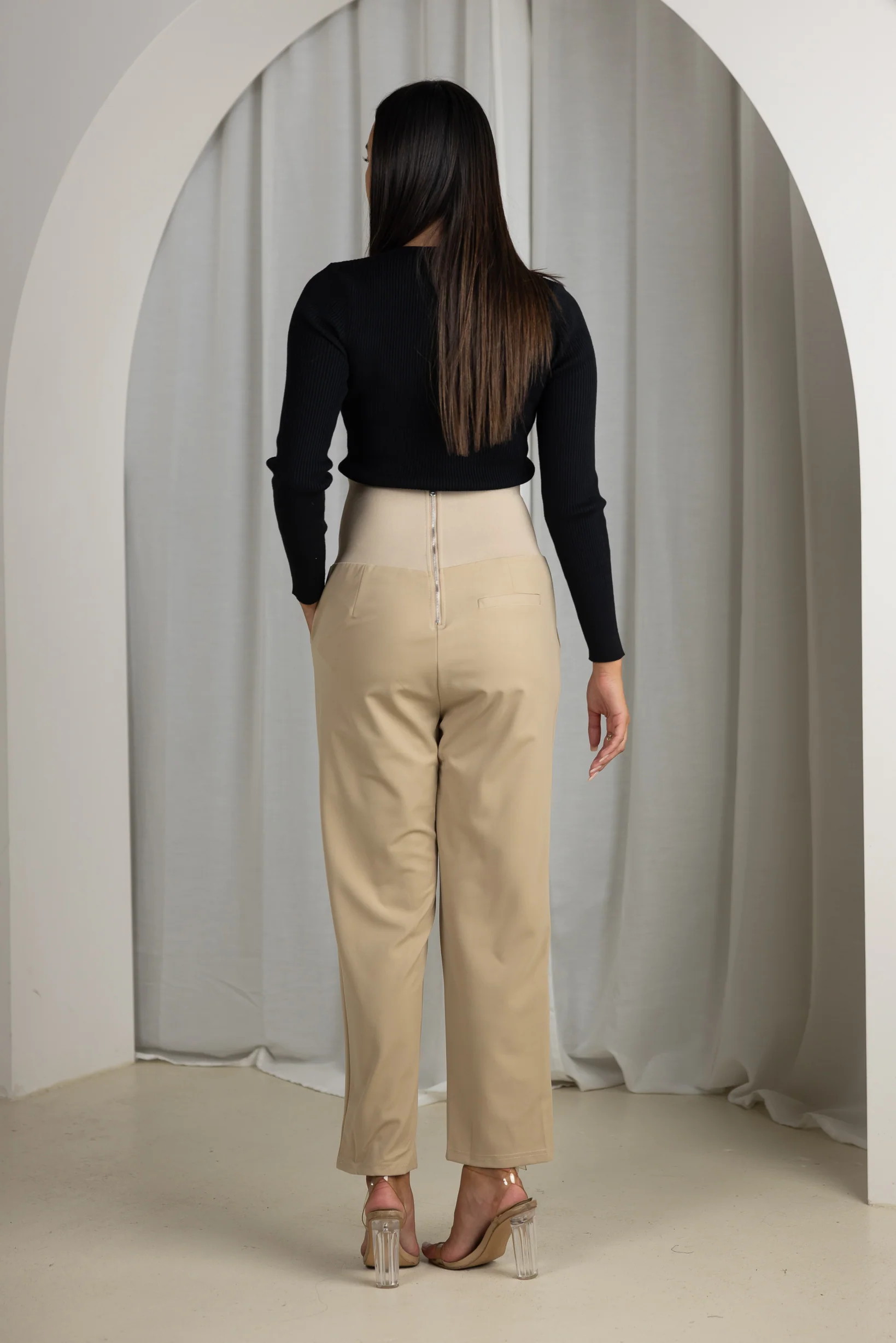 High Waist Straight Leg Pants - Image 8