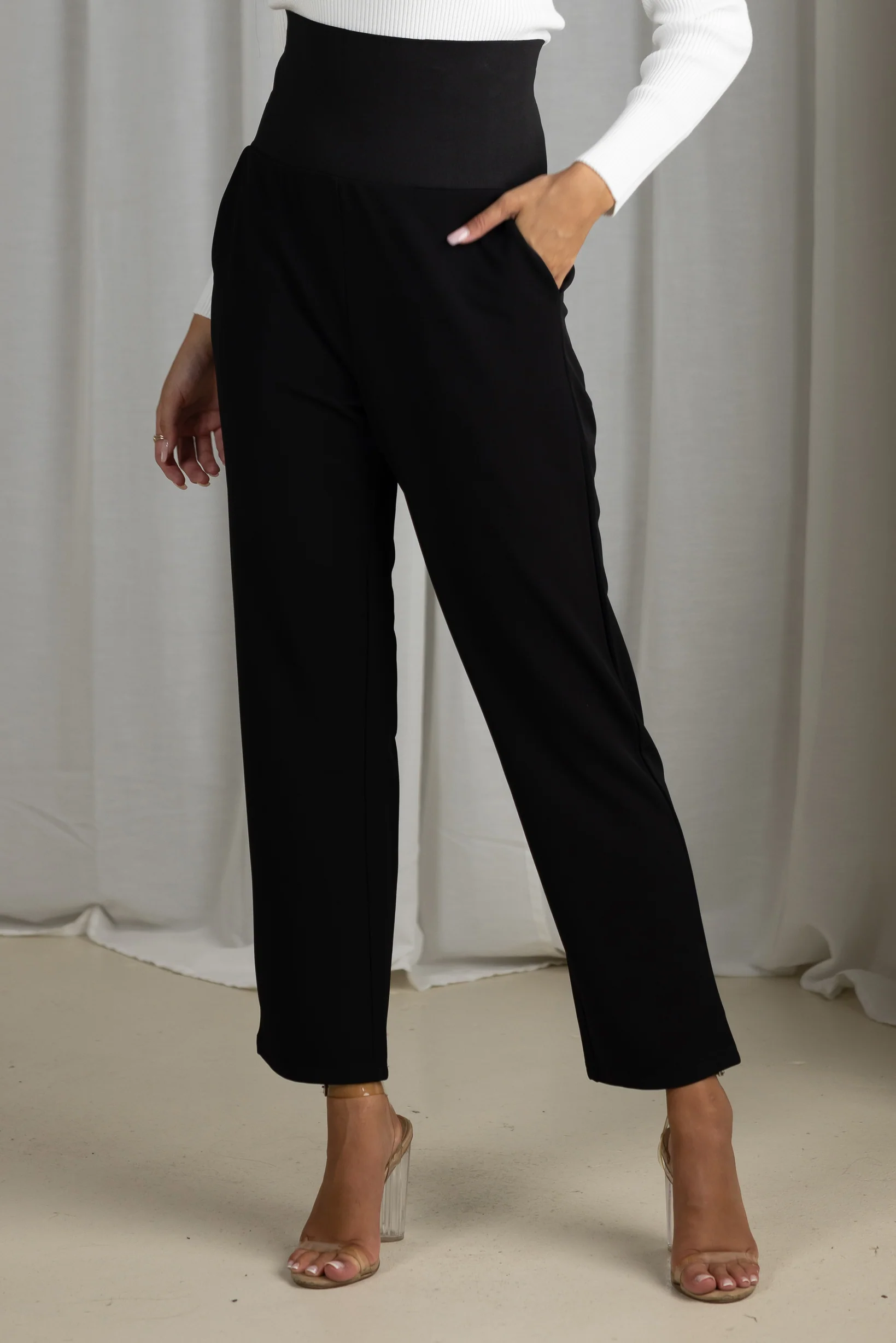 High Waist Straight Leg Pants - Image 9
