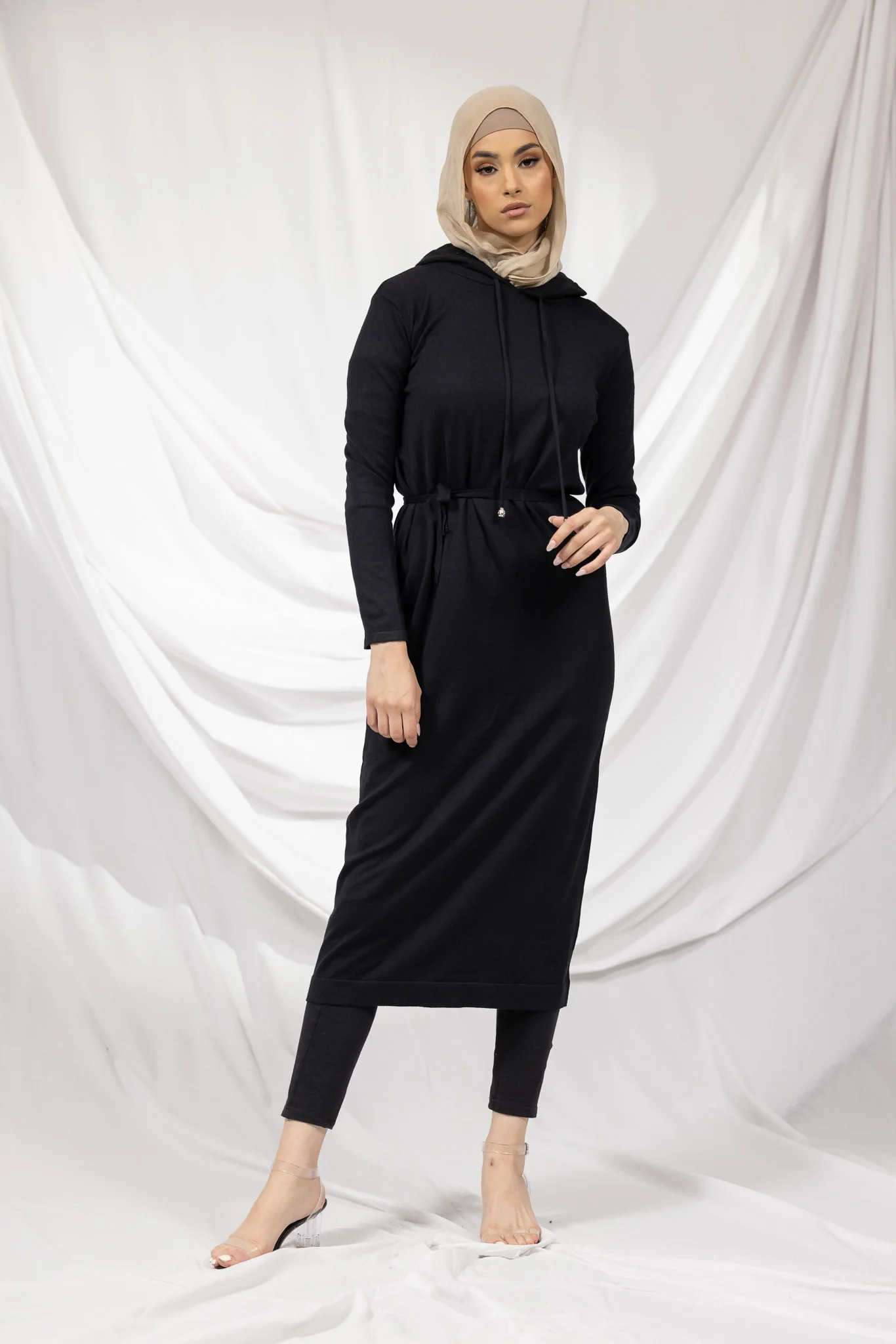 Hooded Knit Maxi Dress - Image 10