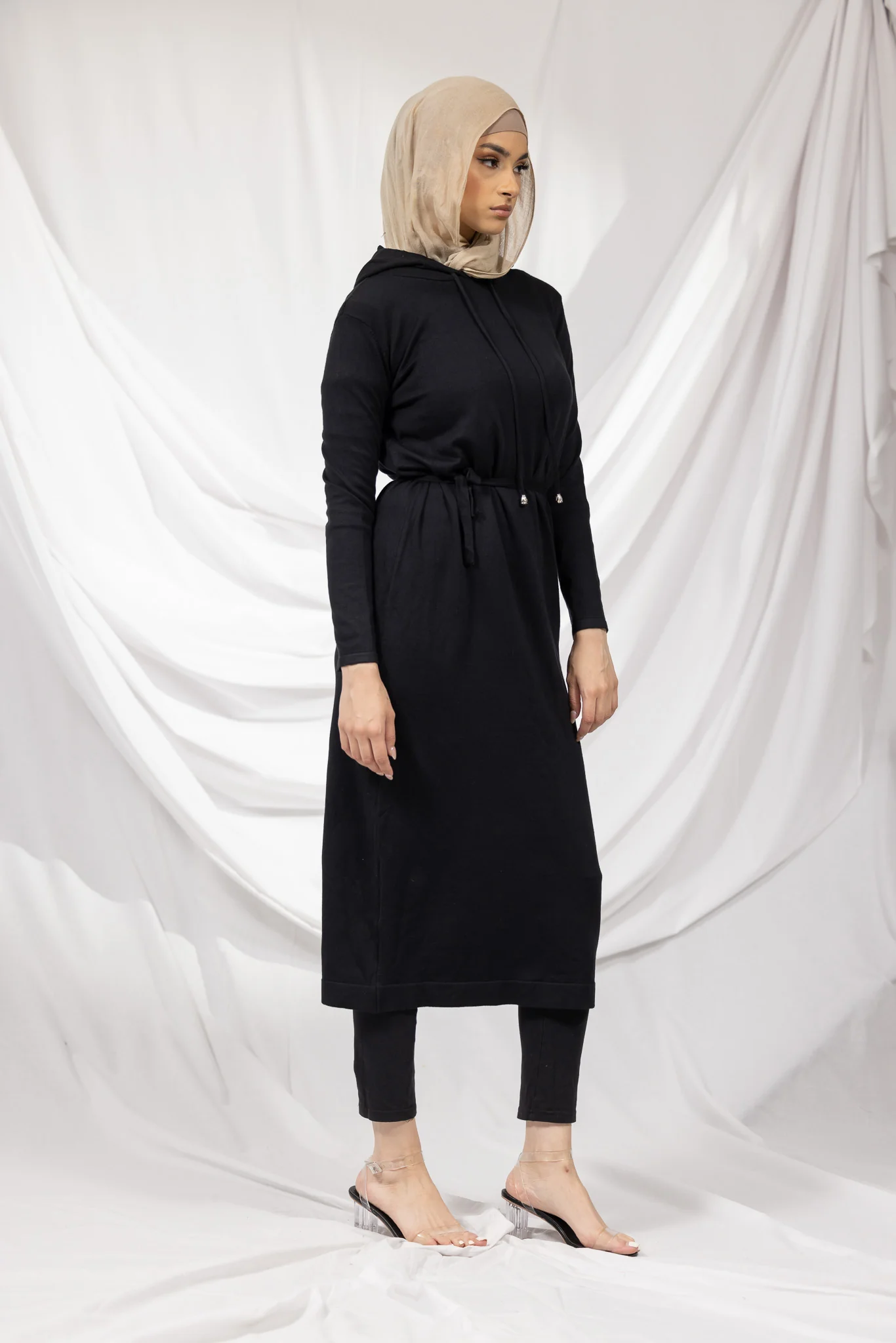 Hooded Knit Maxi Dress - Image 11