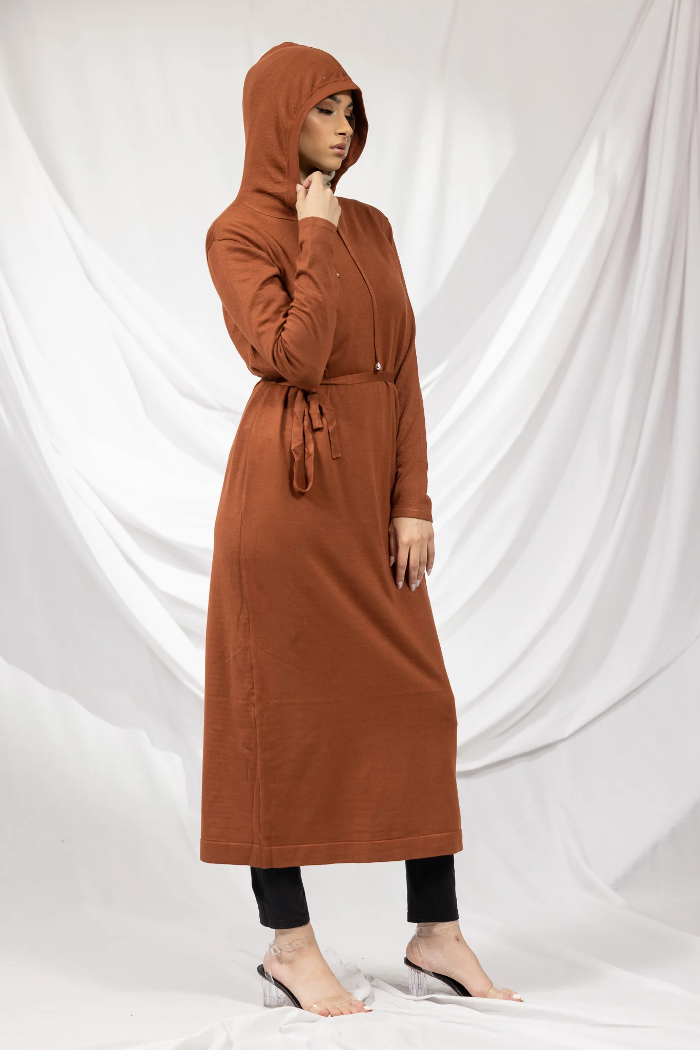 Hooded Knit Maxi Dress - Image 3