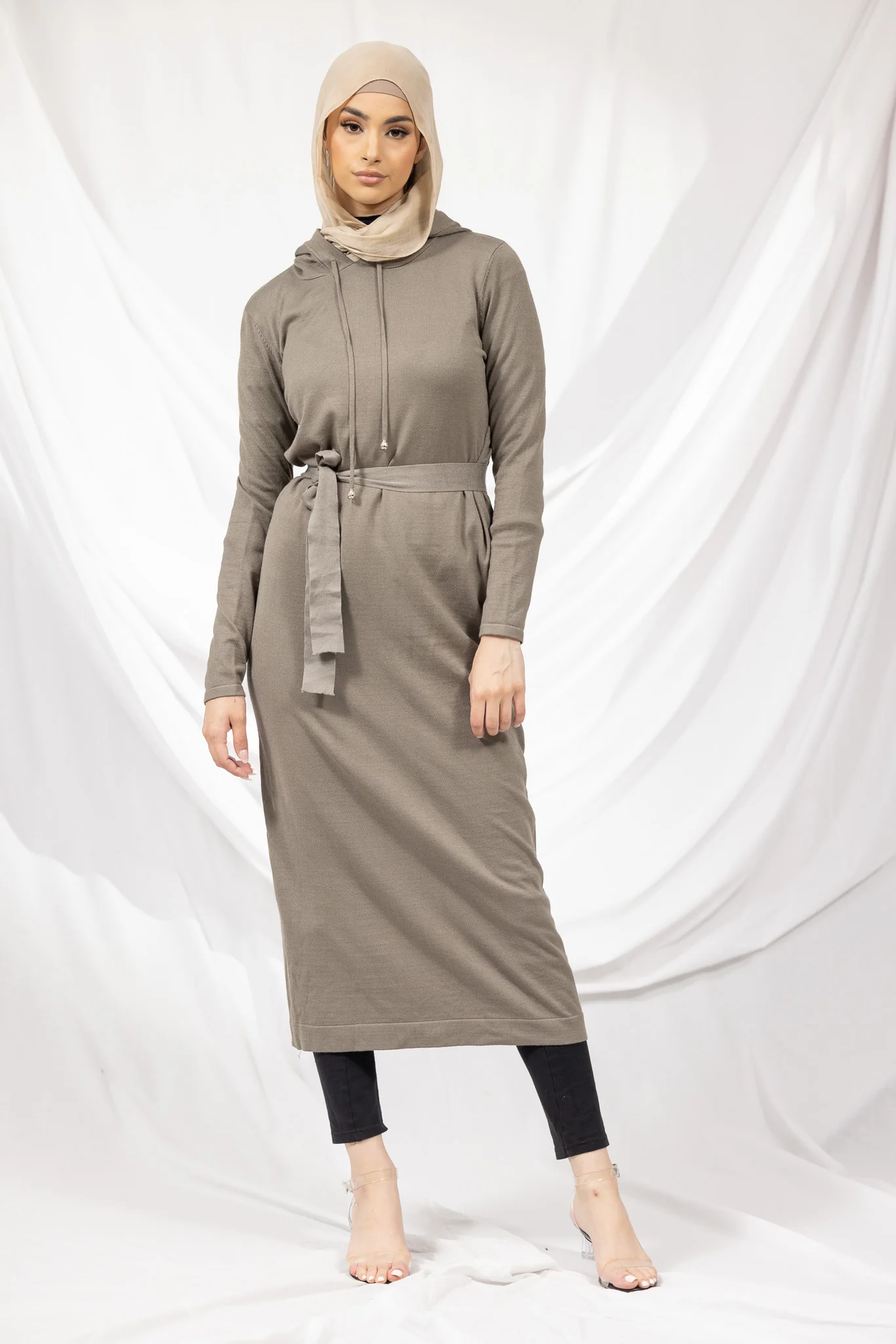 Hooded Knit Maxi Dress - Image 6