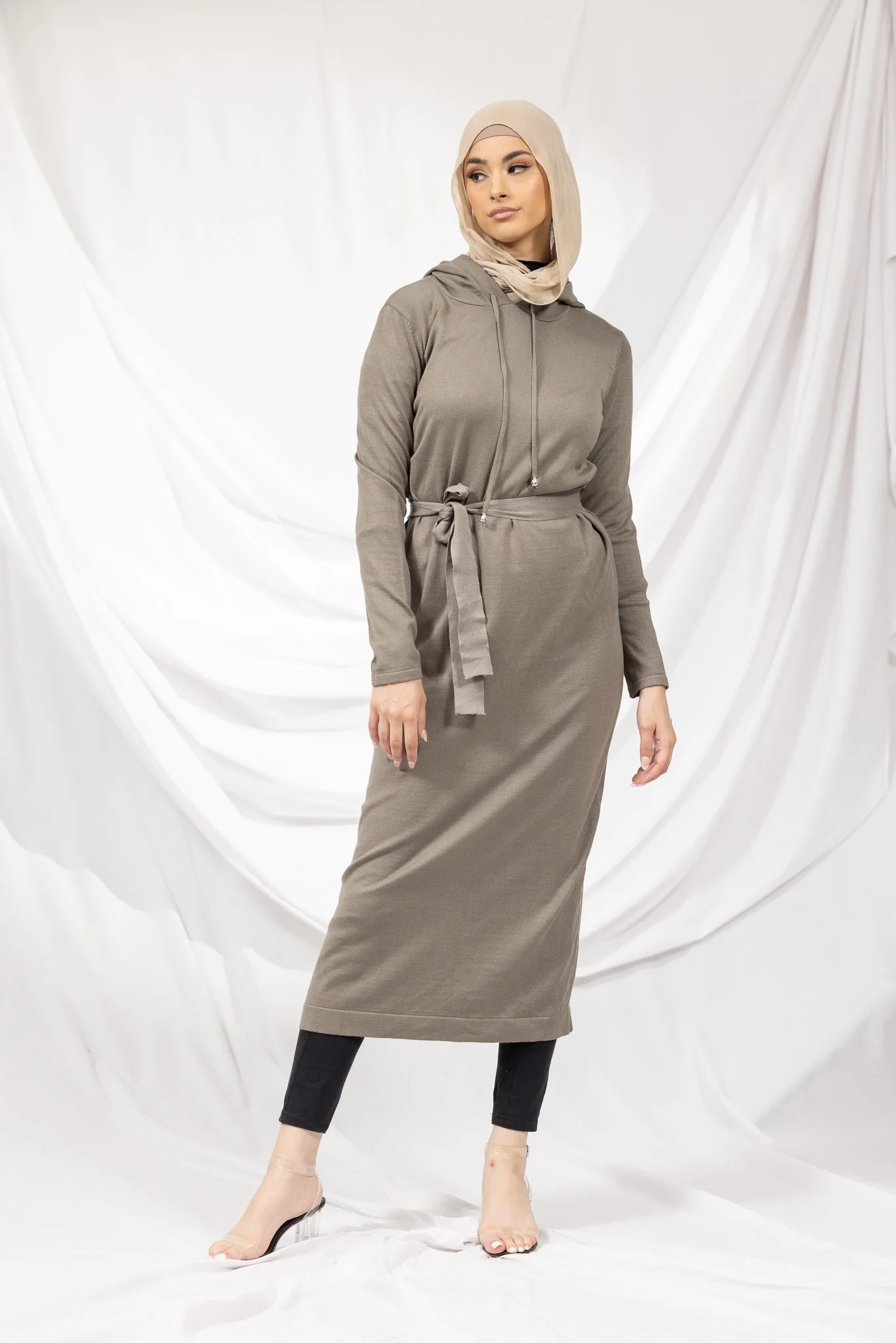 Hooded Knit Maxi Dress - Image 8