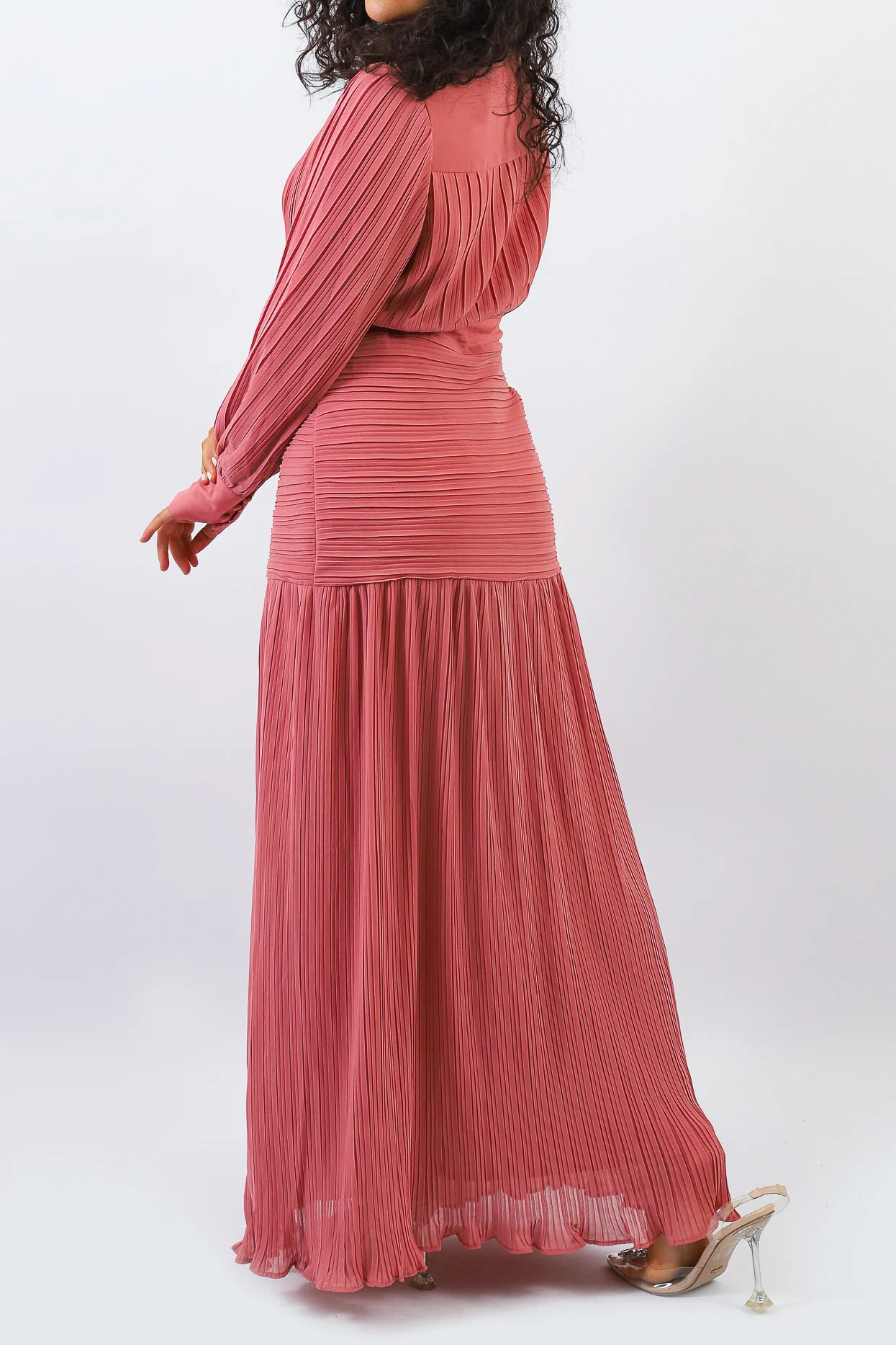 Isla Drawstring Pleat Dress - Image 7