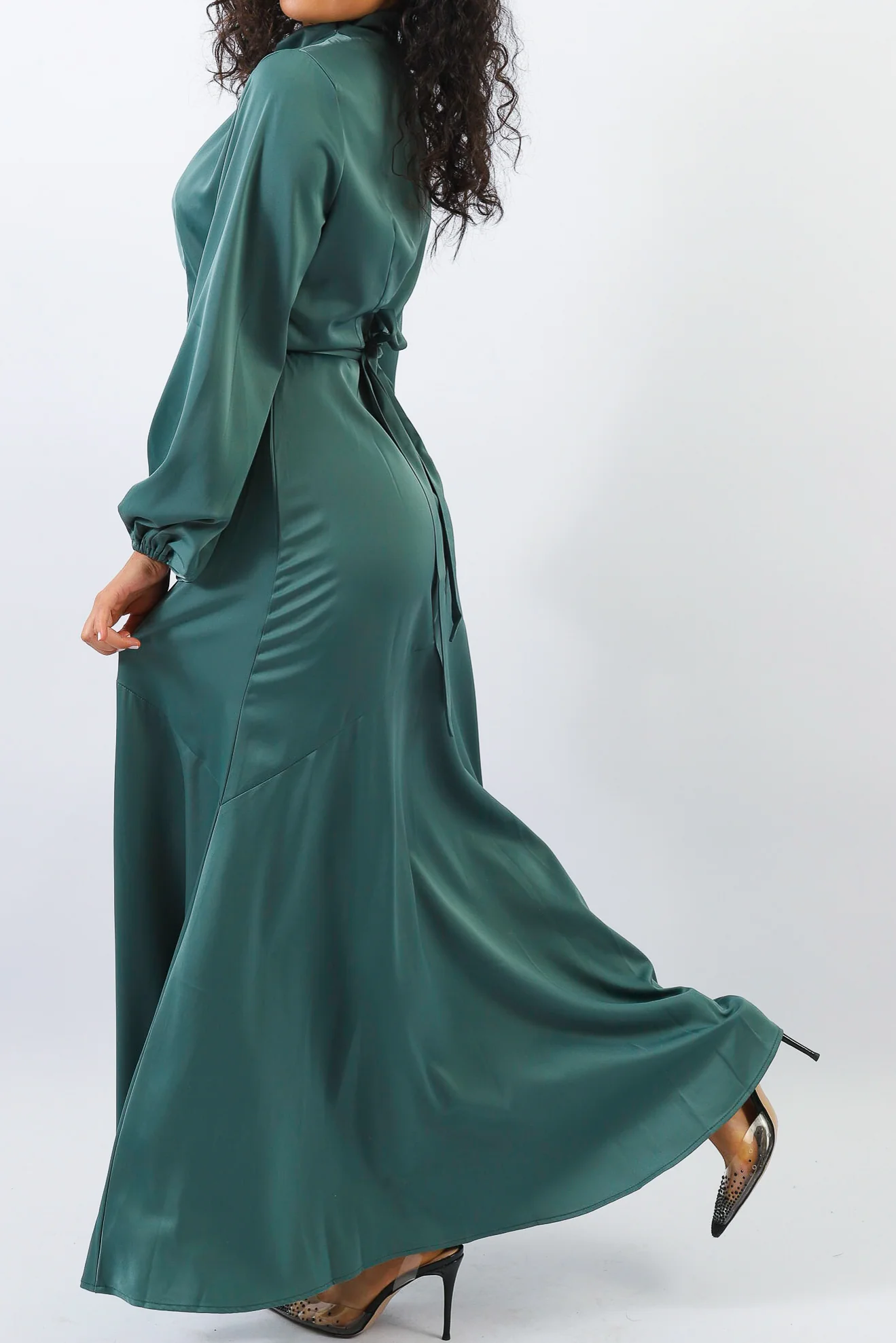 Jaya Satin Maxi Dress - Image 10