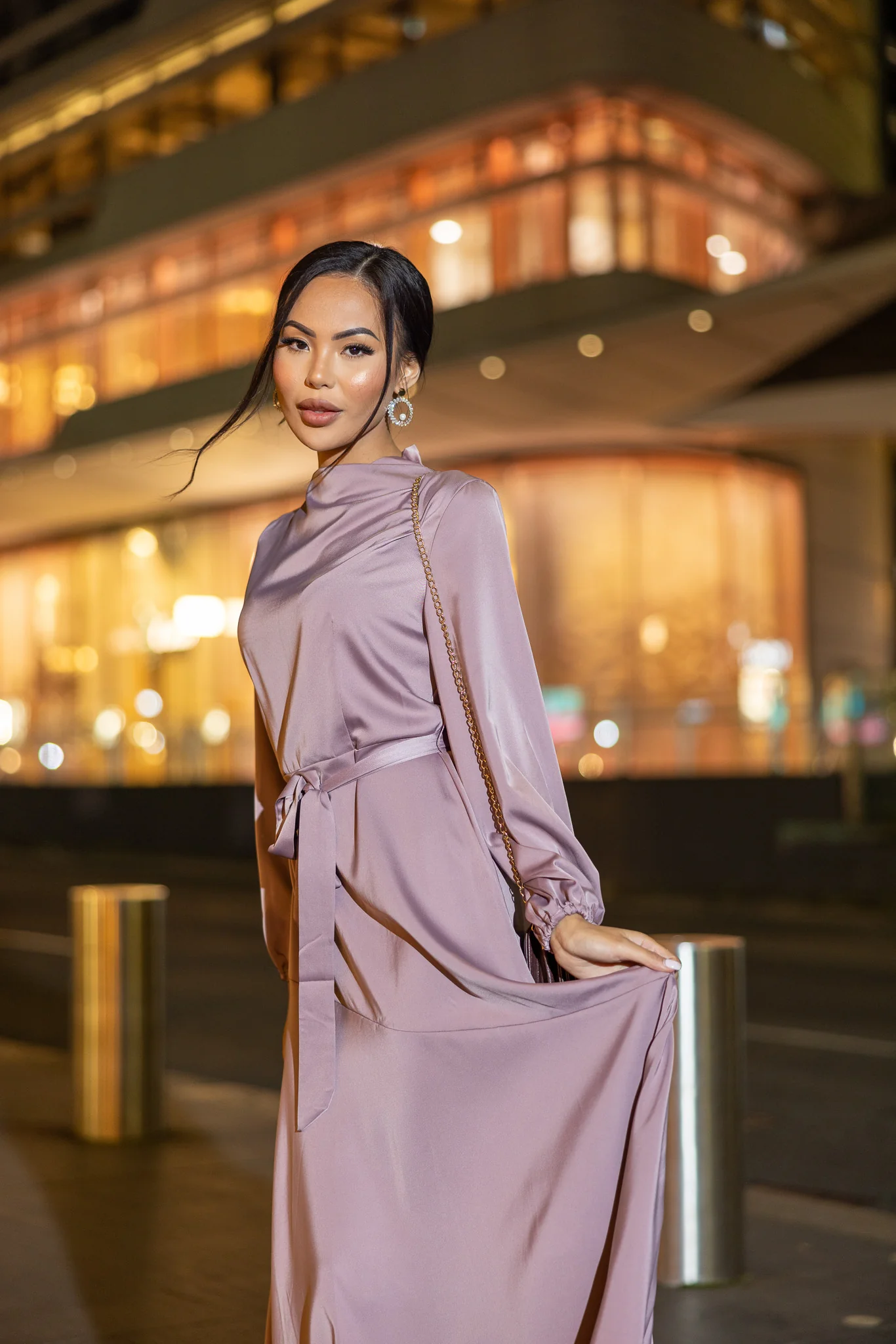 Jaya Satin Maxi Dress - Image 2