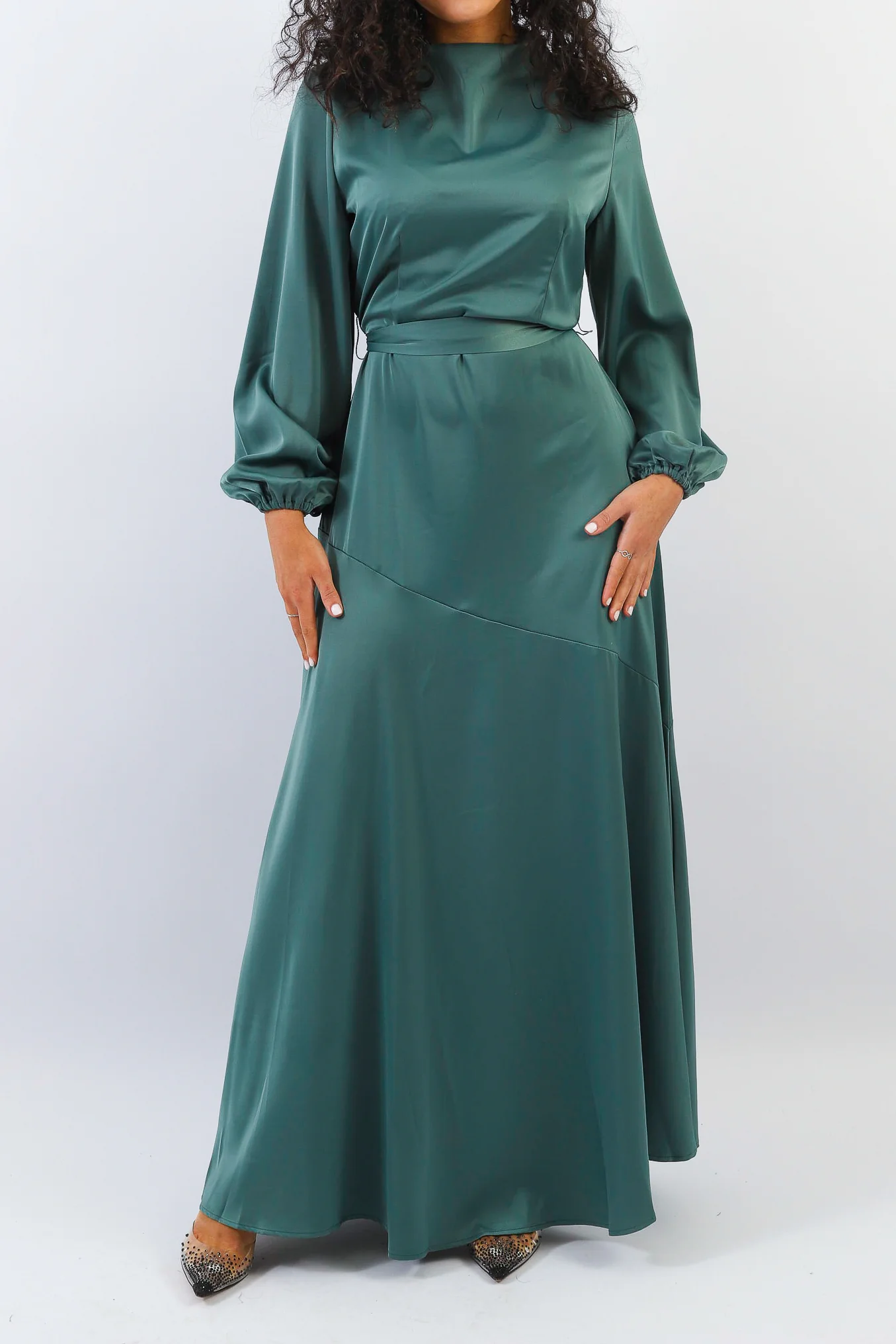 Jaya Satin Maxi Dress - Image 9