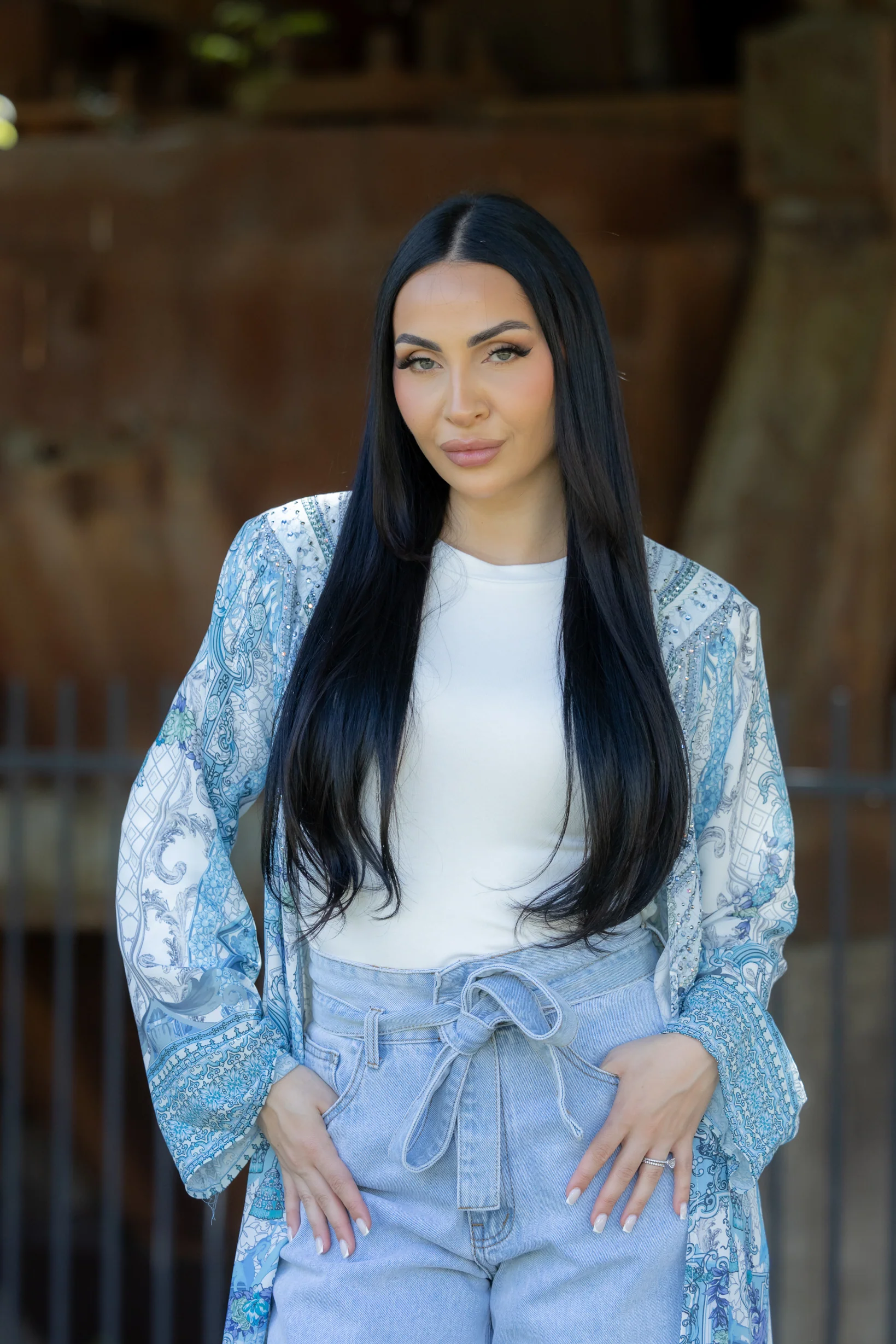 Jayda Loose Denim Tie Jeans - Image 3