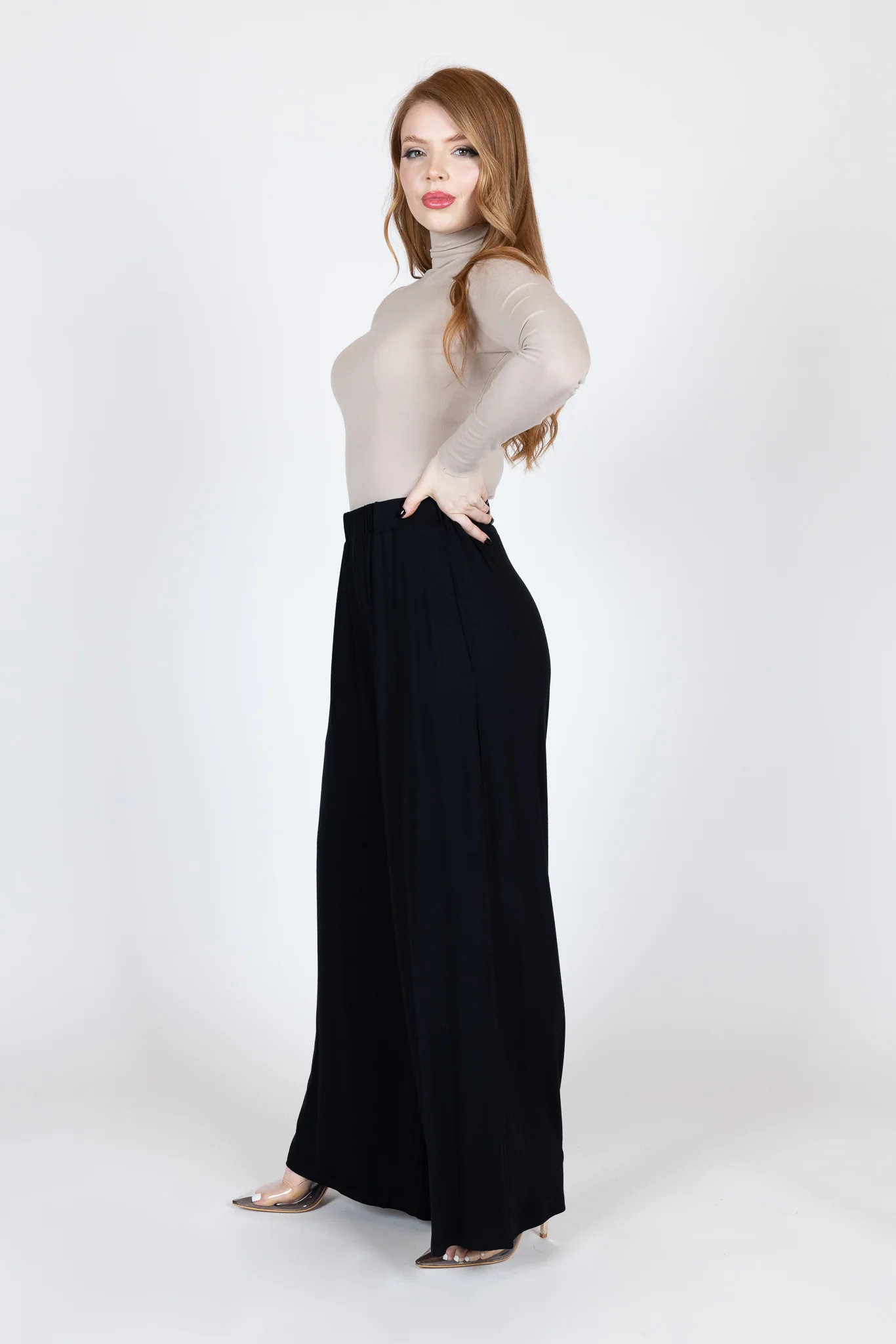 Jersey Wide Leg Pants - Image 2
