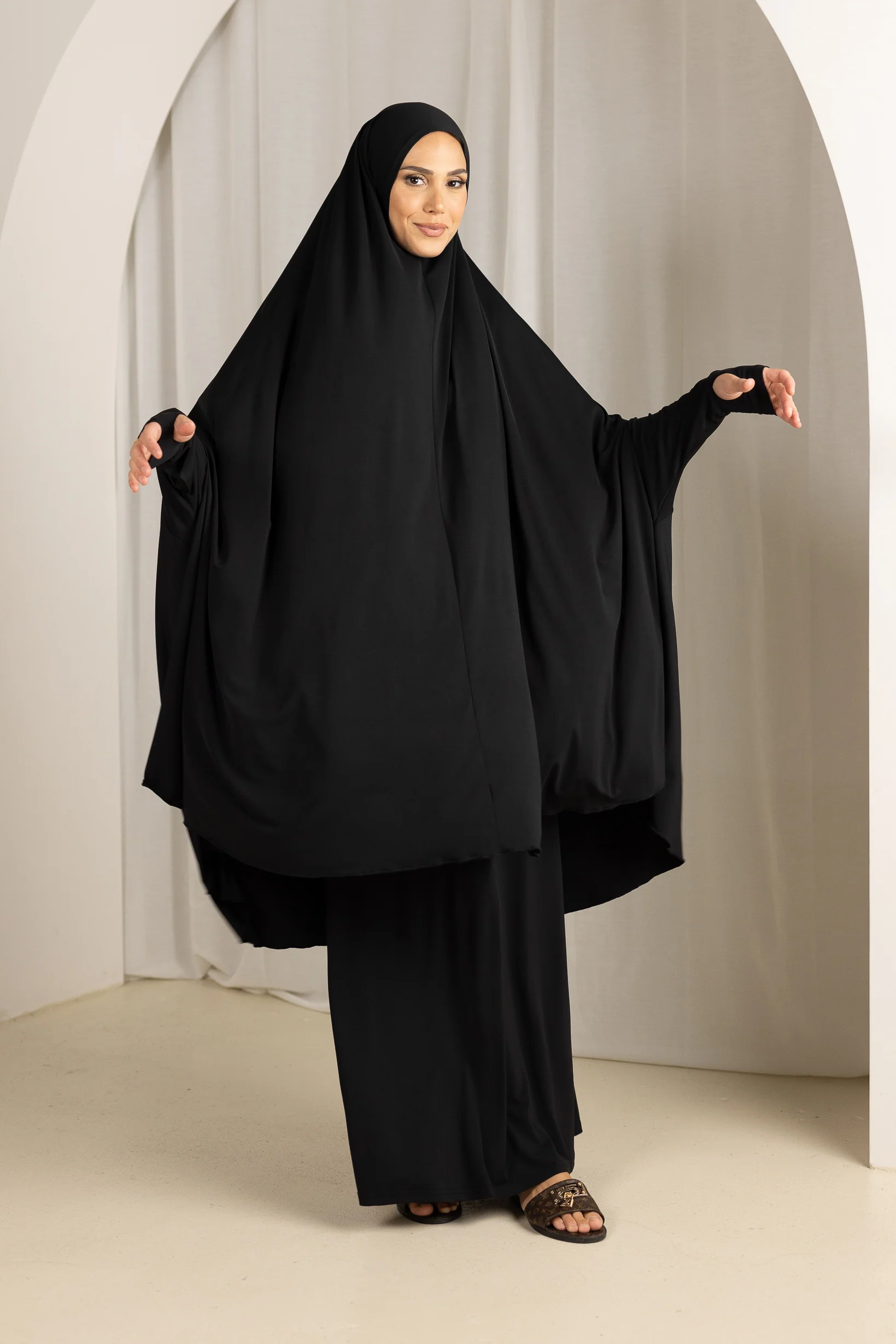 Jilbab Prayer Set - Shades of Black - Image 2
