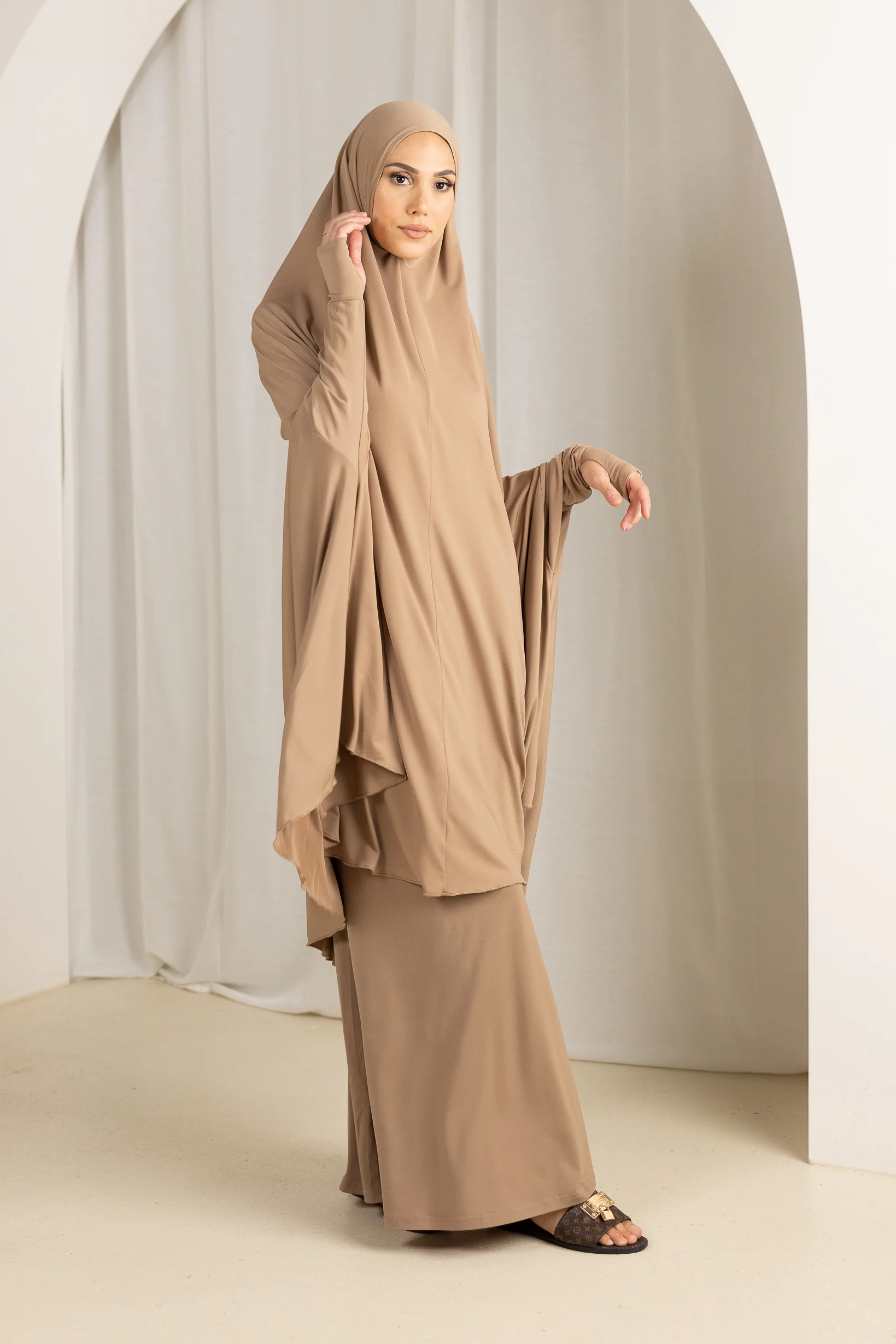 Jilbab Prayer Set - Shades of Brown