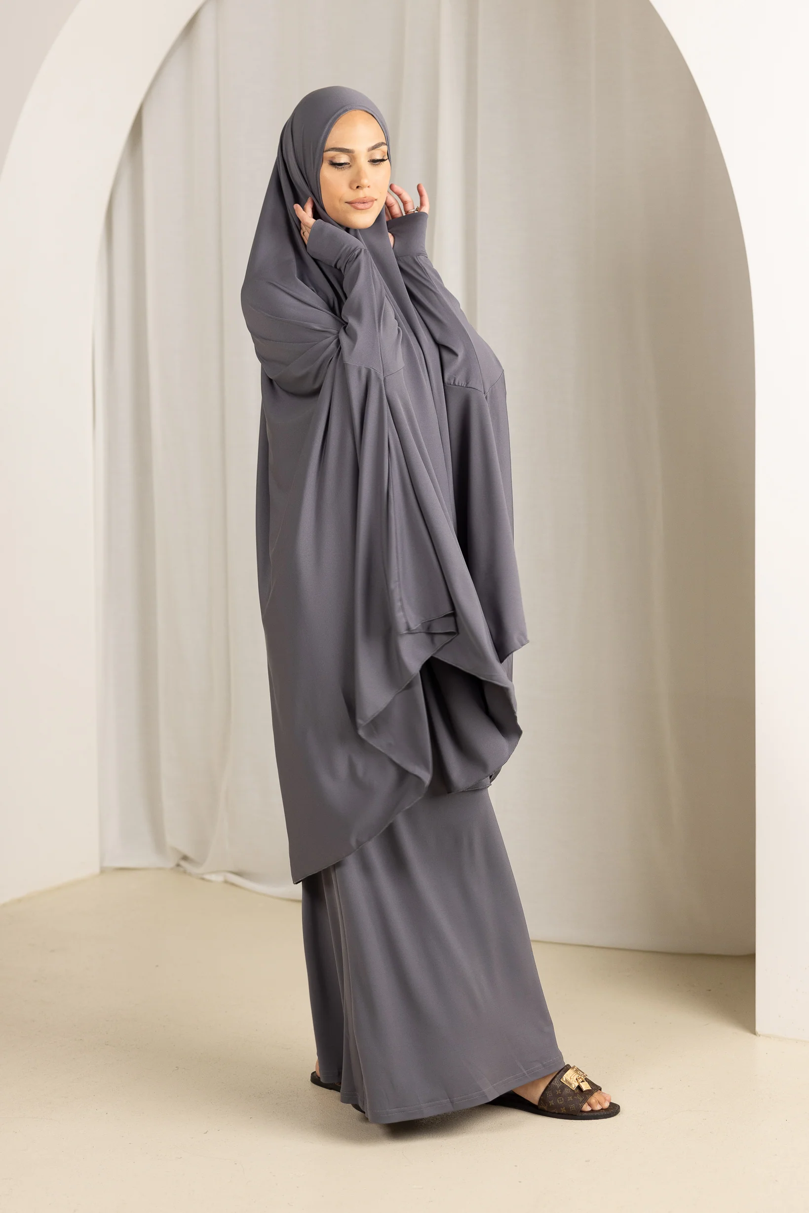 Jilbab Prayer Set - Shades of Grey - Image 10