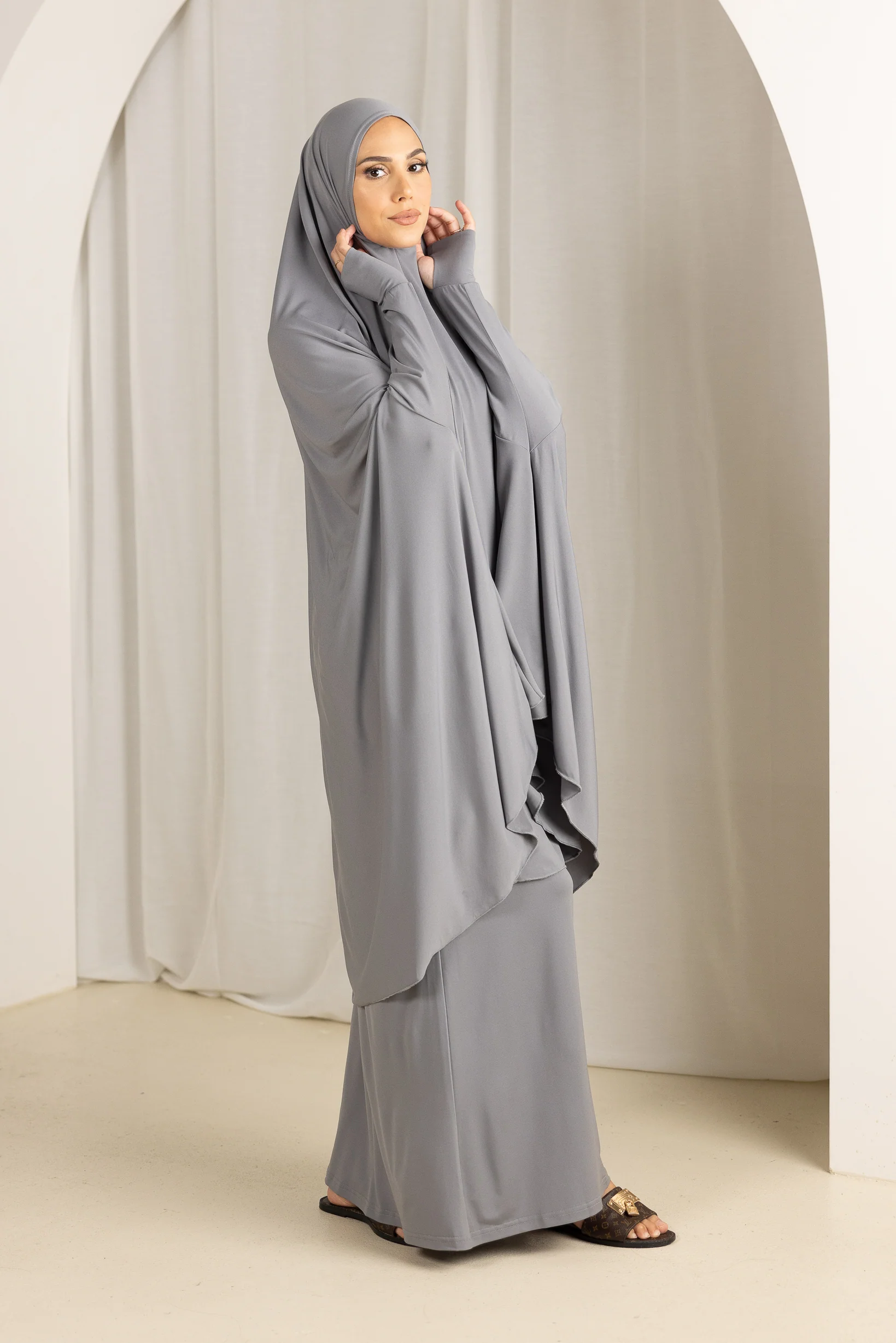 Jilbab Prayer Set - Shades of Grey - Image 3