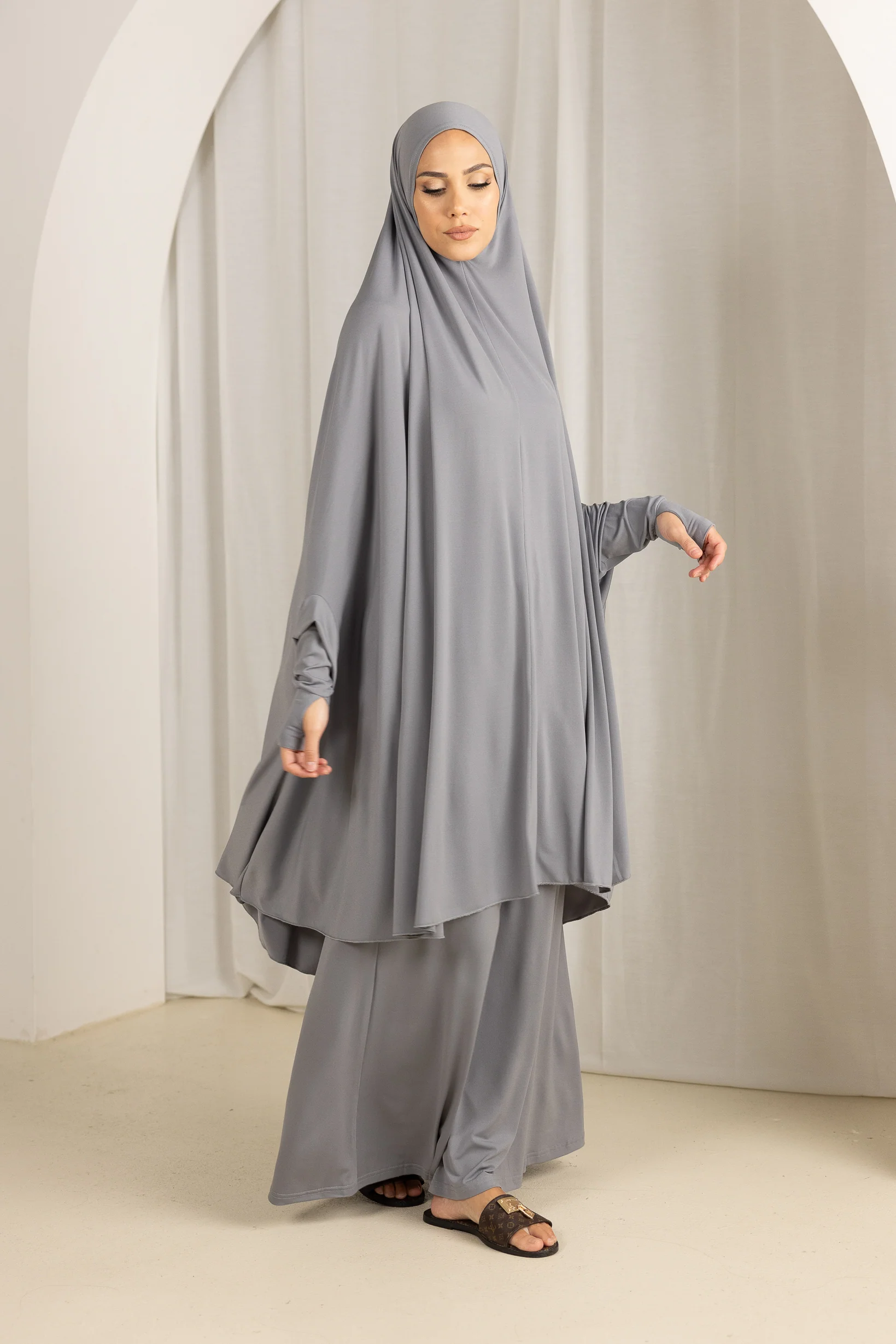 Jilbab Prayer Set - Shades of Grey - Image 4