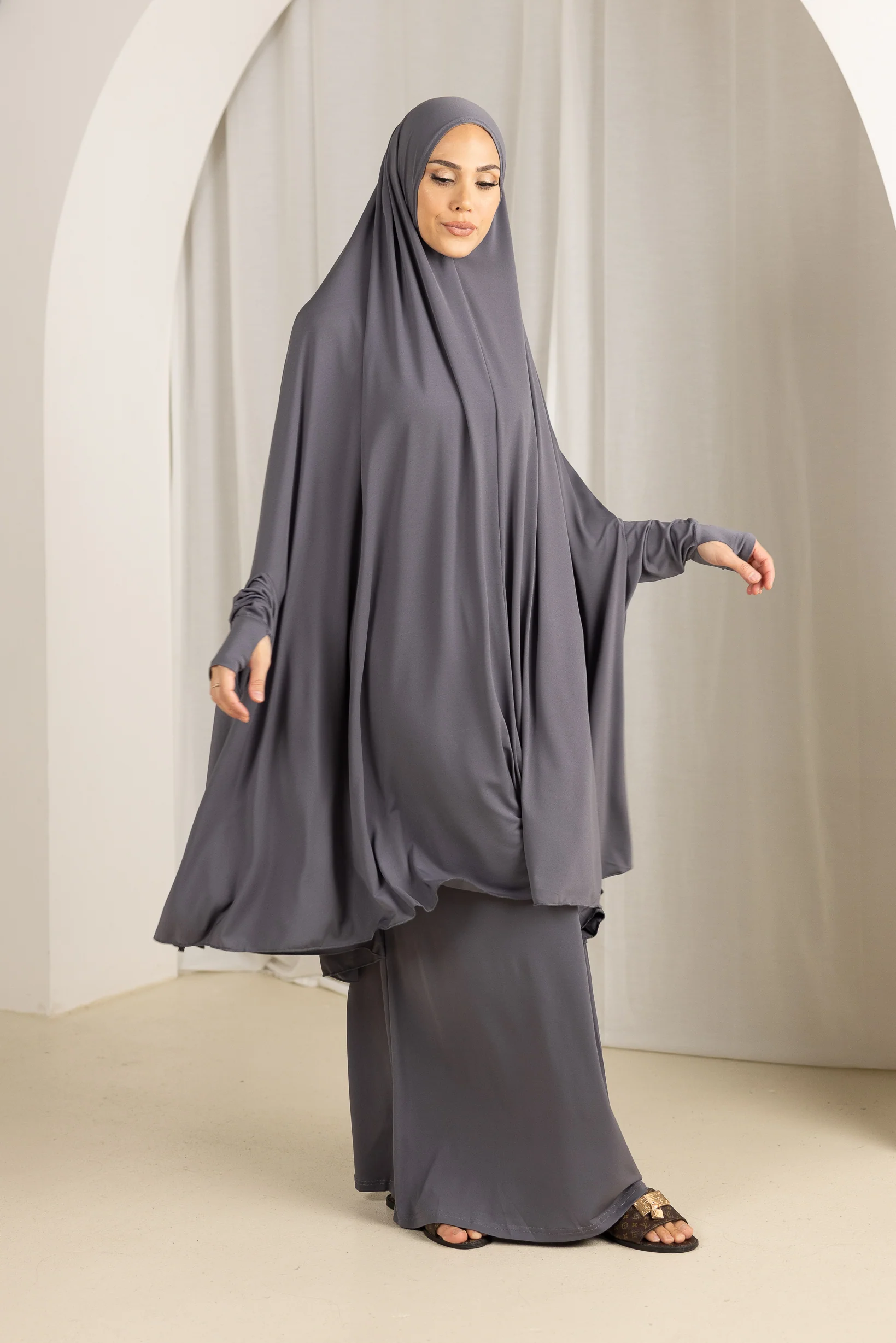 Jilbab Prayer Set - Shades of Grey - Image 7