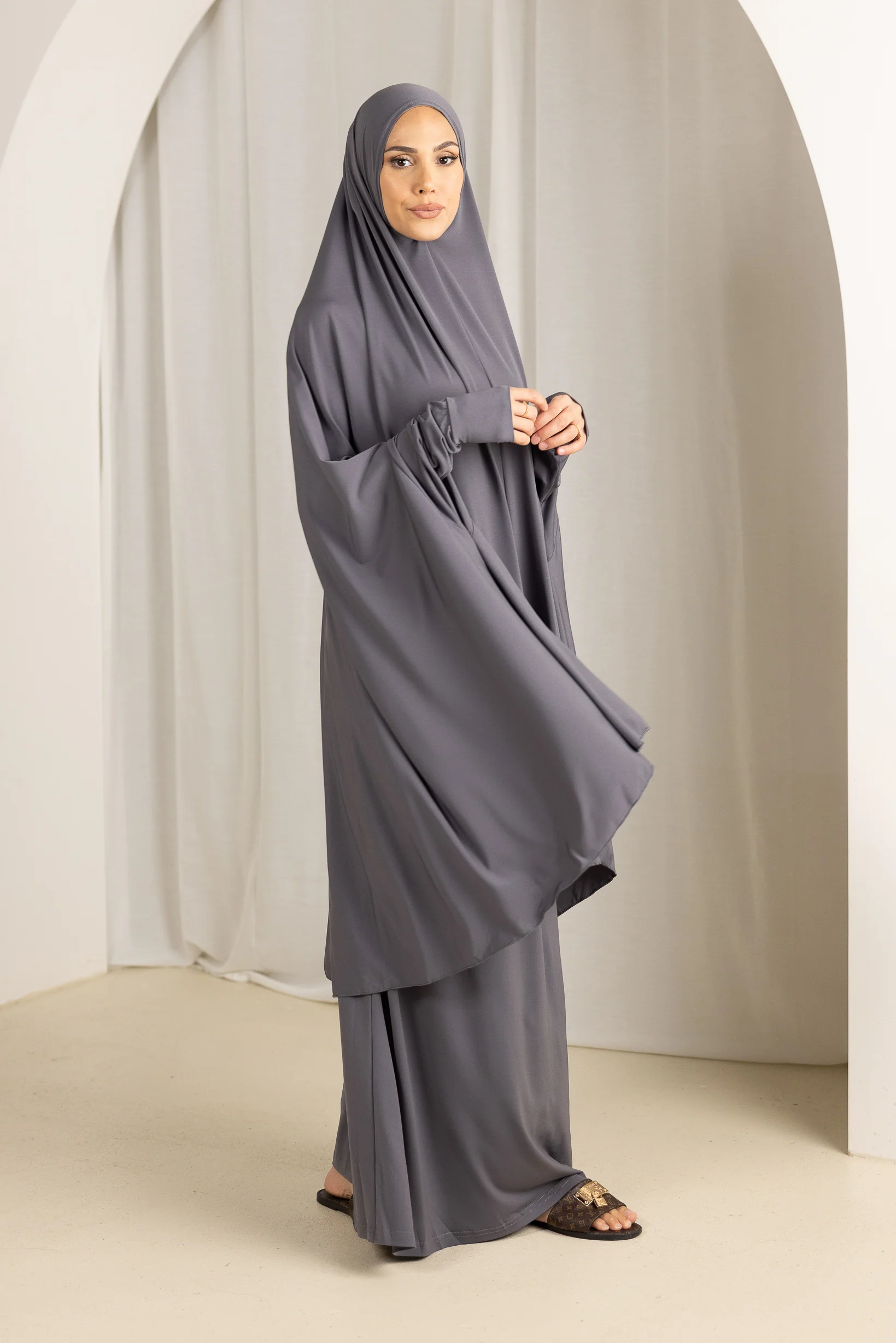 Jilbab Prayer Set - Shades of Grey - Image 9
