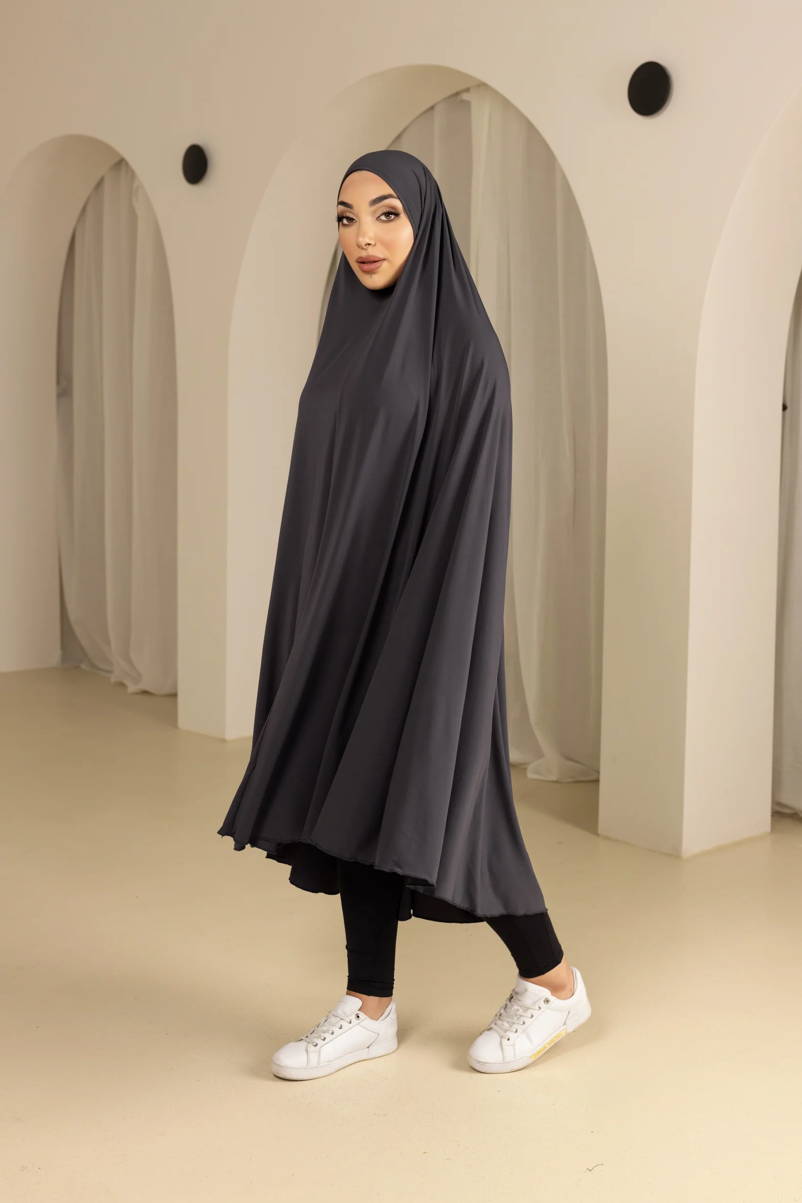 Jilbab No Sleeve Smooth Fit - Shades of Black - Image 5