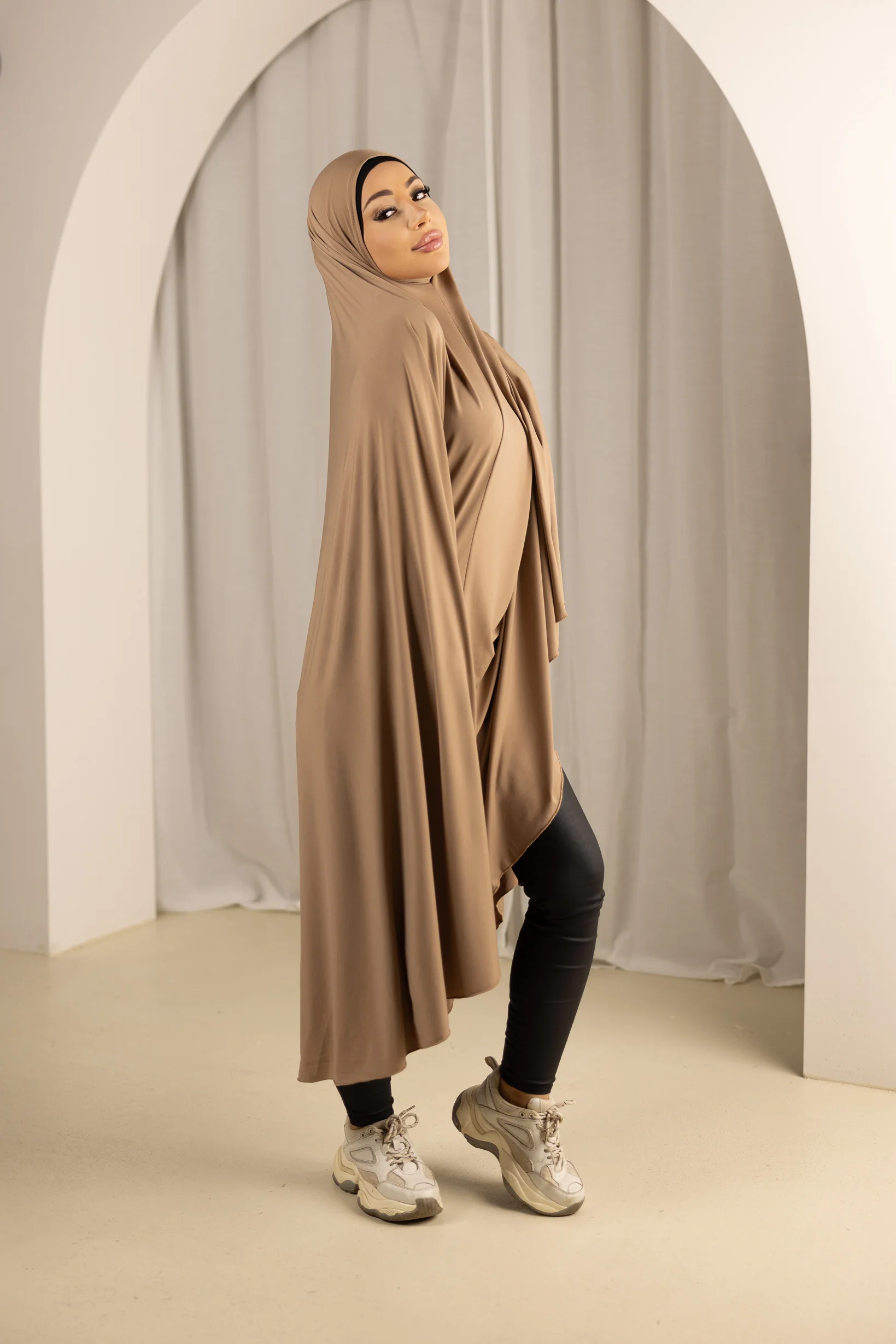 Jilbab No Sleeve Smooth Fit - Shades of Brown - Image 10