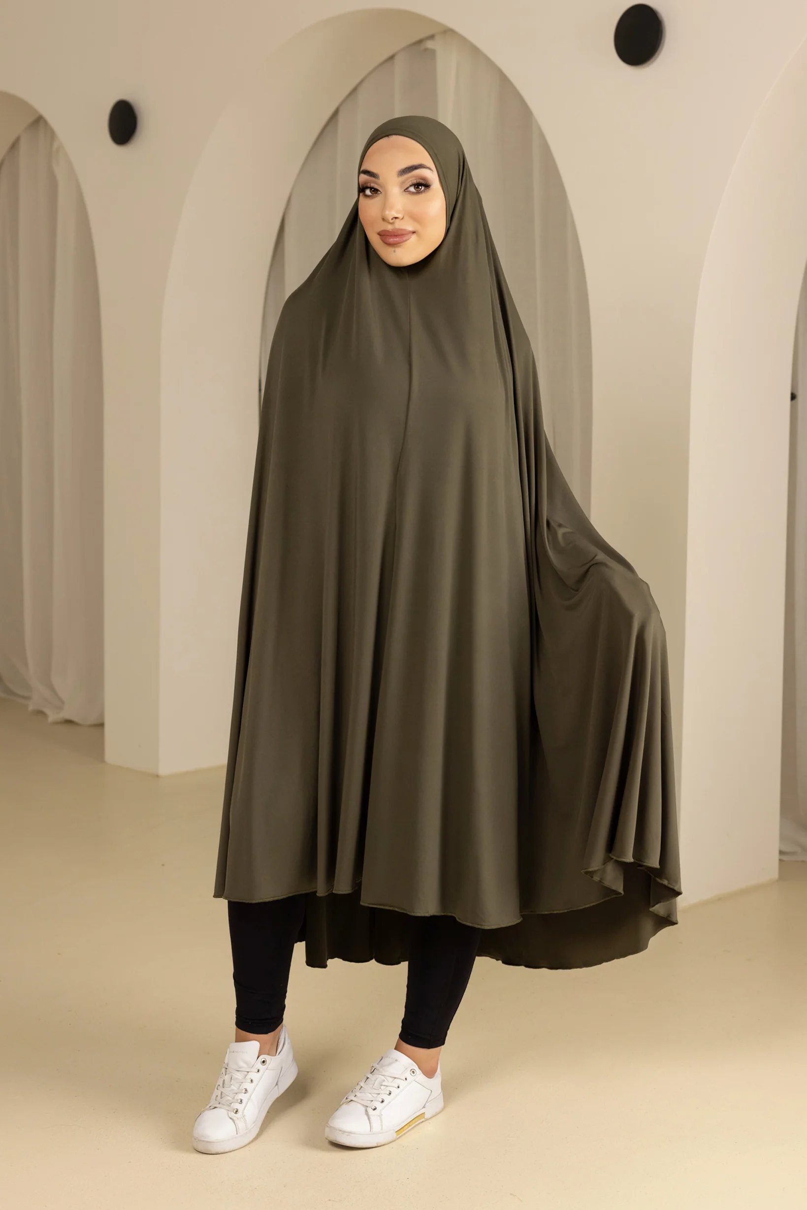 Jilbab No Sleeve Smooth Fit - Shades of Green - Image 9