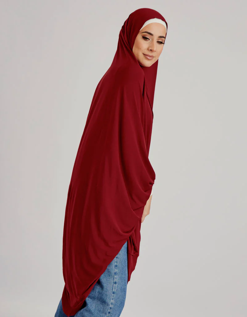 Jilbab No Sleeve Smooth Fit - Shades of Red - Image 11