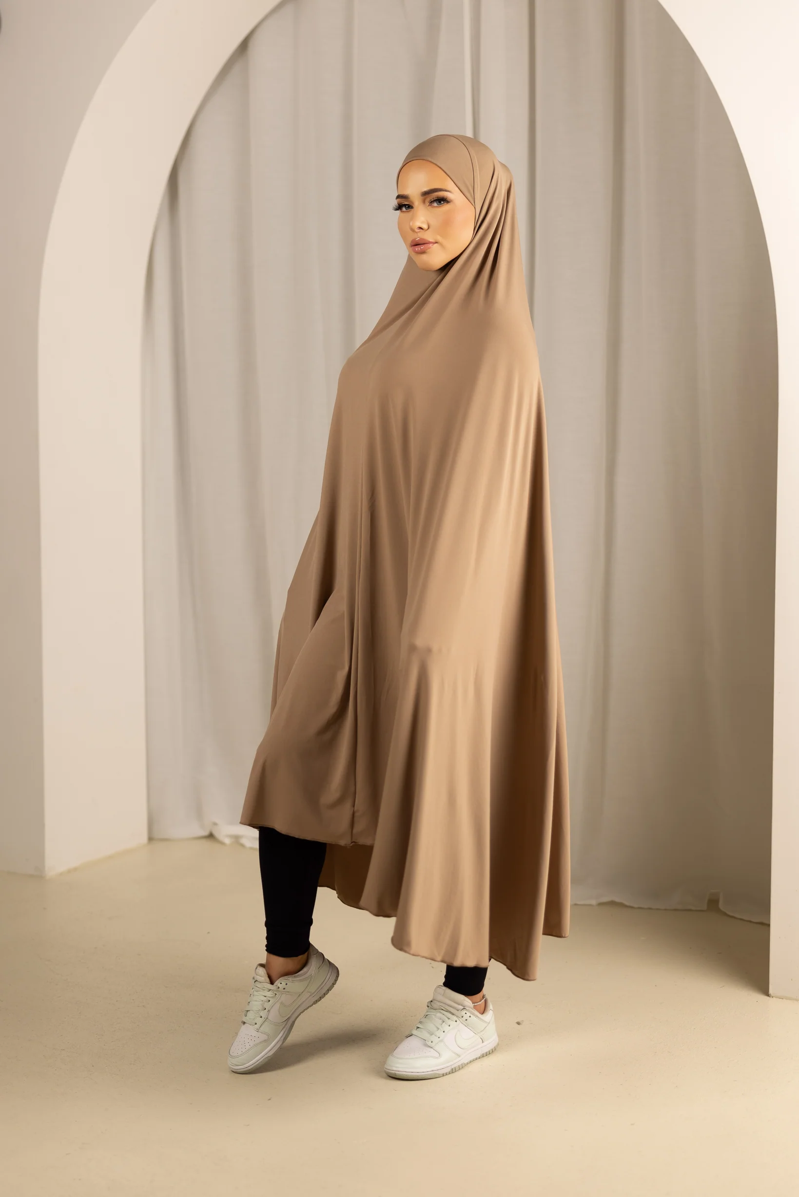 Jilbab No Sleeve Panel Fit - Shades of Brown - Image 5
