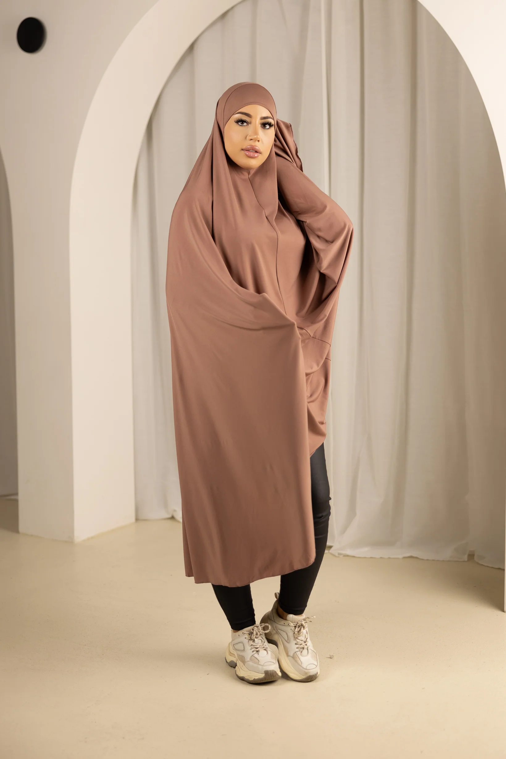 Jilbab No Sleeve Panel Fit - Shades of Pink - Image 2
