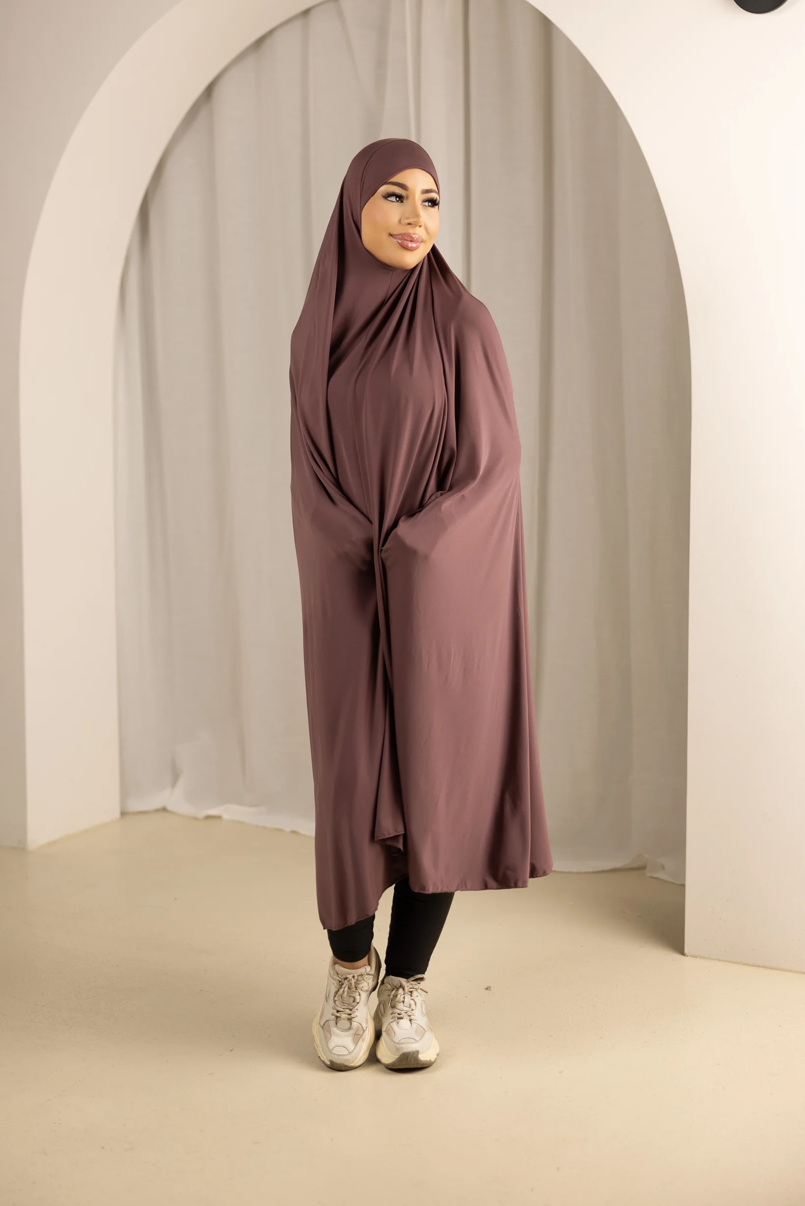Jilbab No Sleeve Panel Fit - Shades of Pink - Image 5