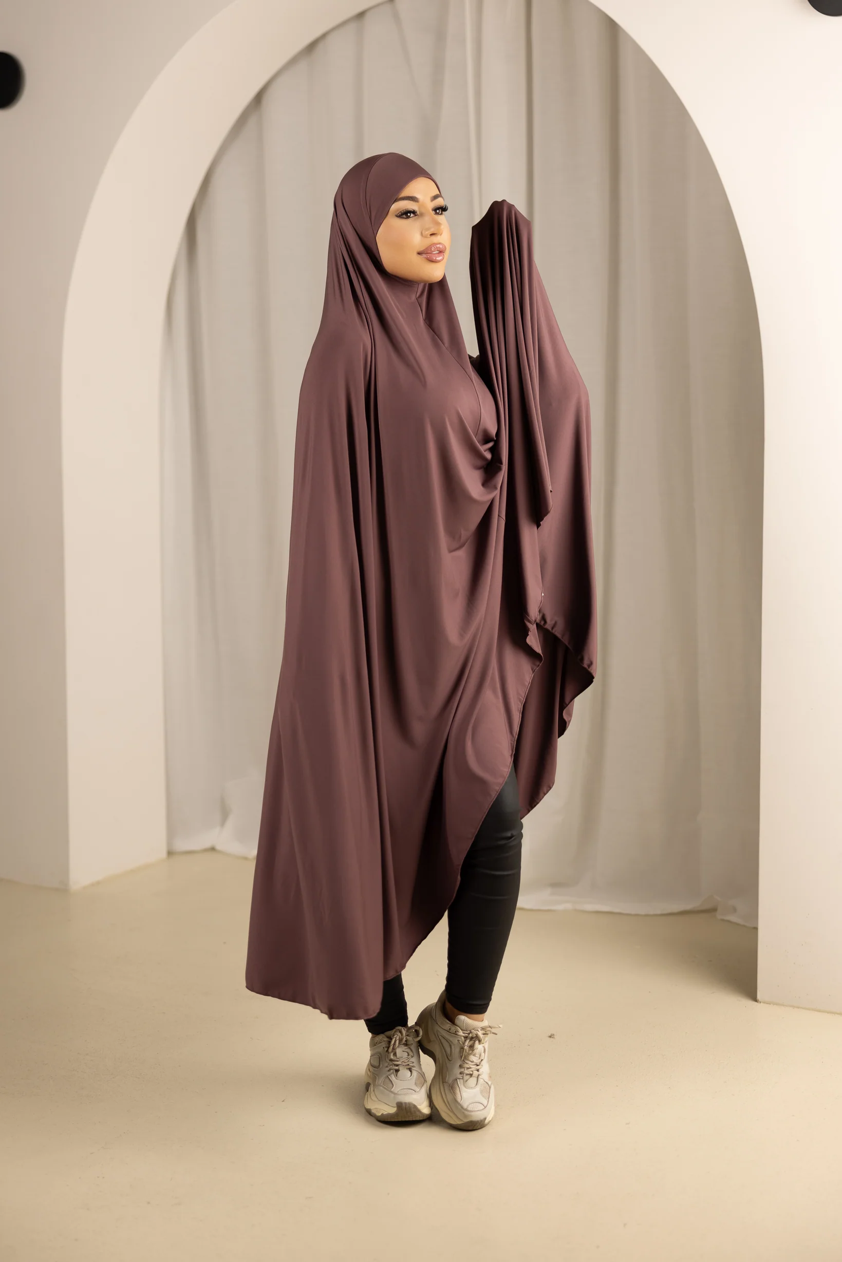 Jilbab No Sleeve Panel Fit - Shades of Pink - Image 6