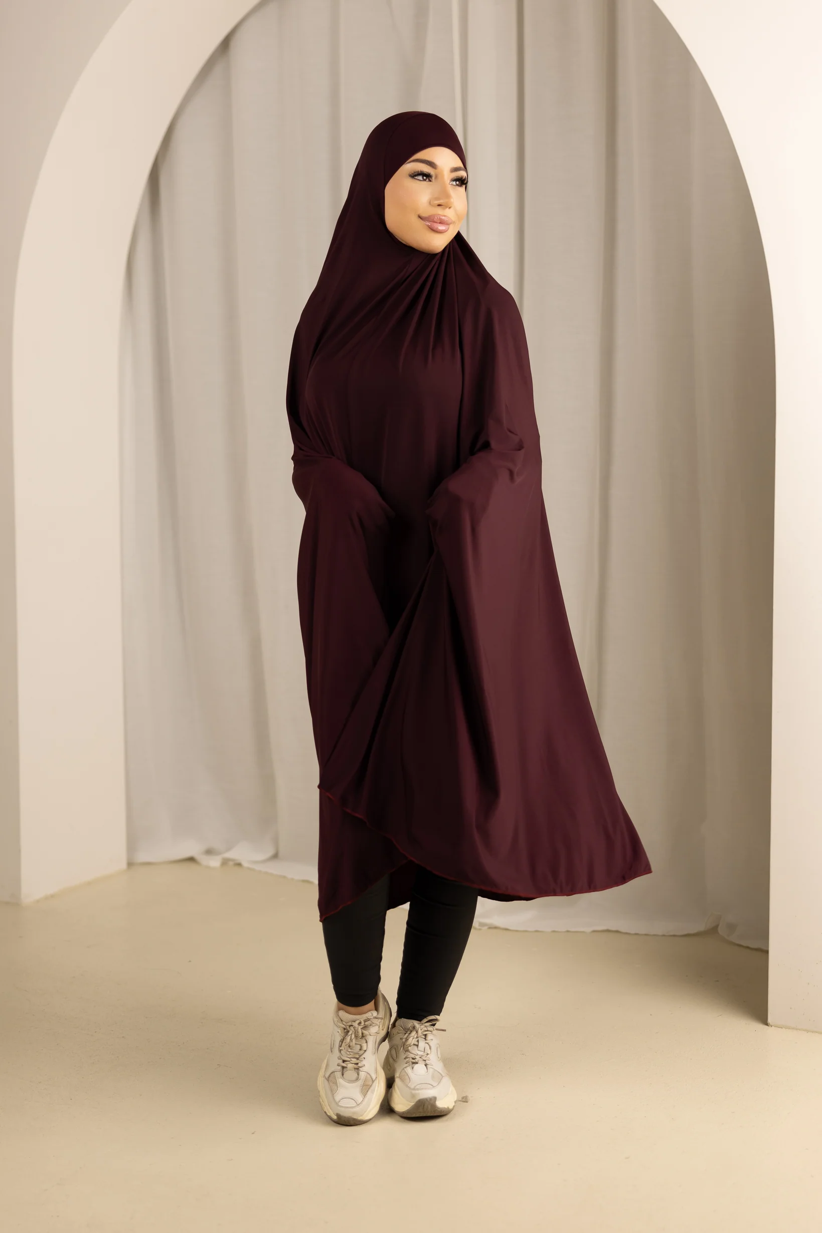 Jilbab No Sleeve Panel Fit - Shades of Red - Image 5