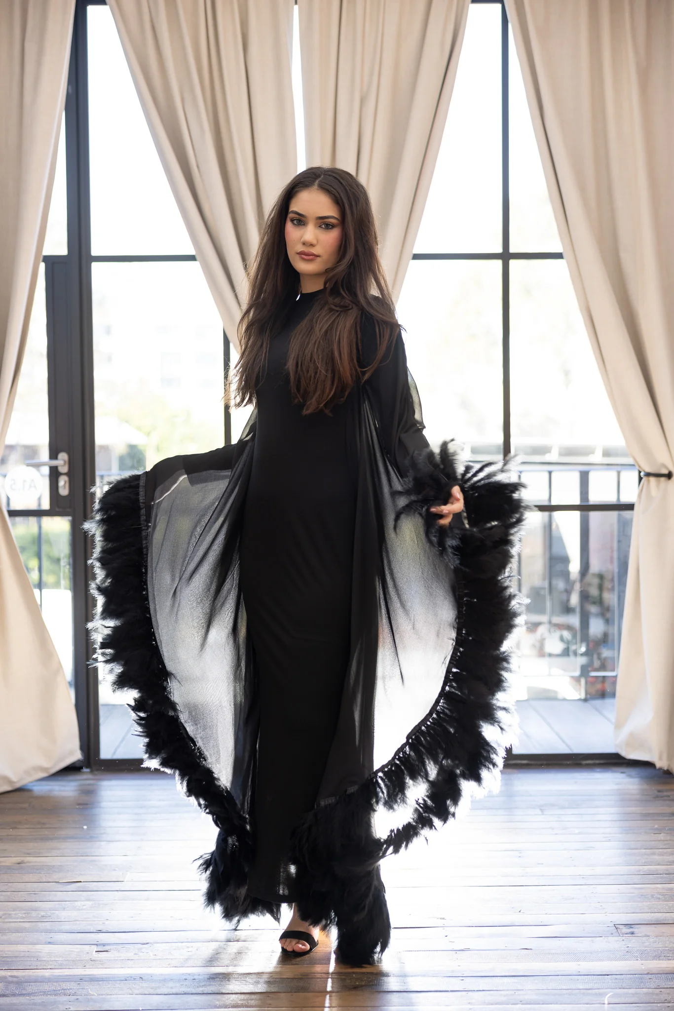 Kairo Feather Detailed Dress - Image 3