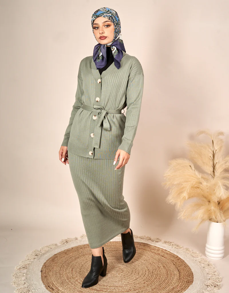 Knit Button Up Wrap Cardi - Image 2