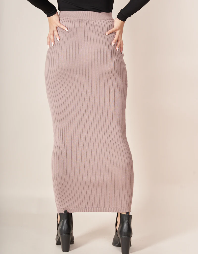 Knit Pencil Skirt Ribbed - Image 8