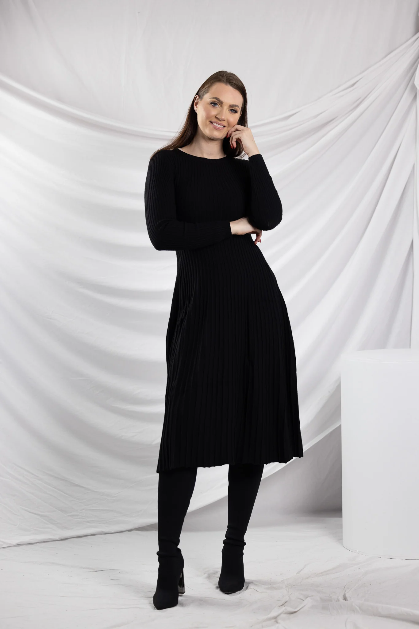 Knit Pleat Sally Dress - Image 13