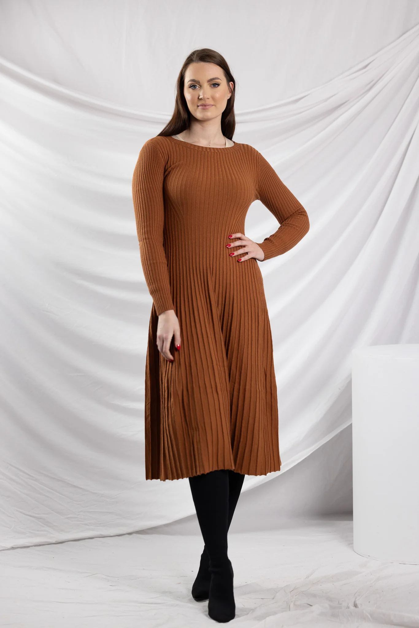 Knit Pleat Sally Dress - Image 2