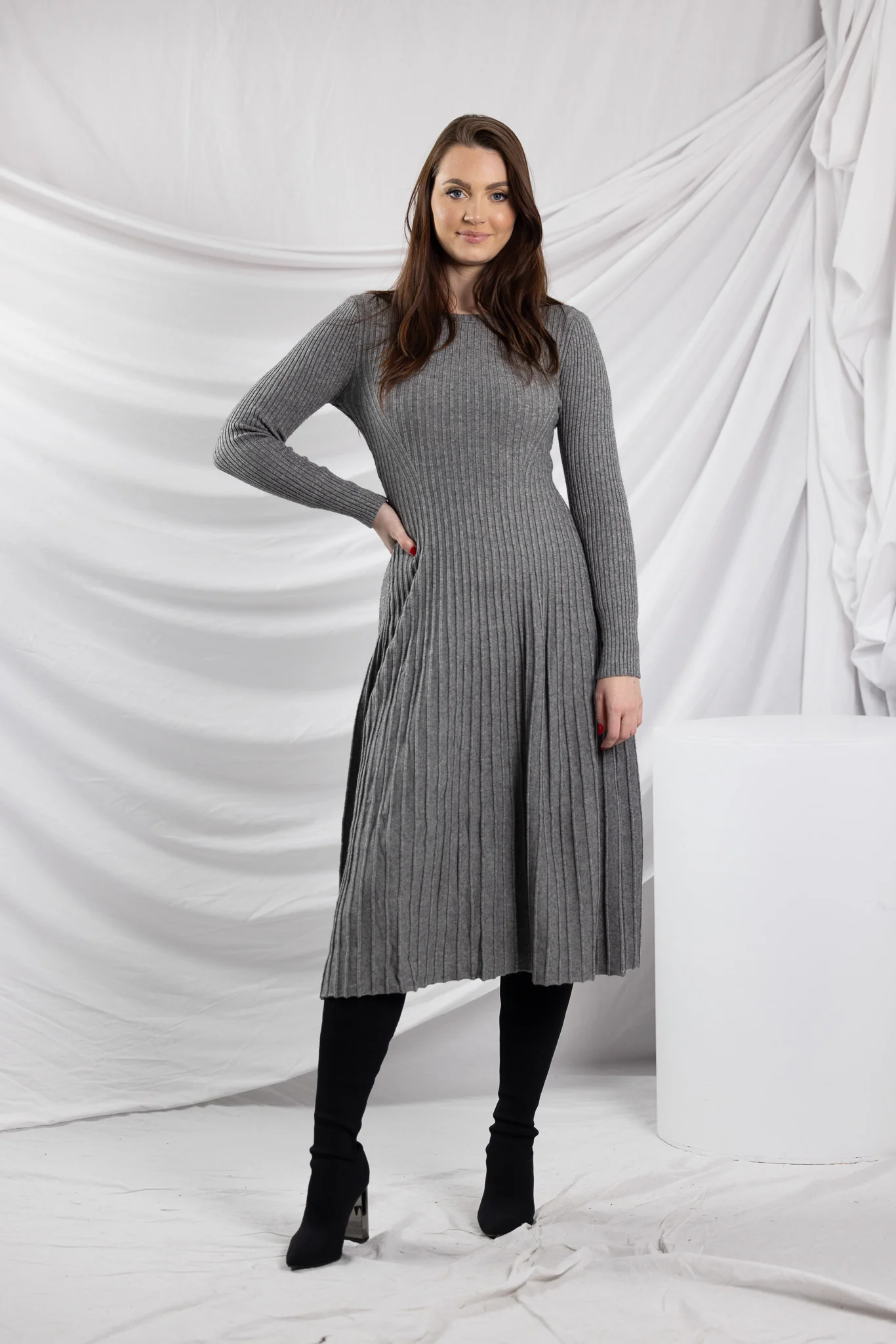 Knit Pleat Sally Dress - Image 6