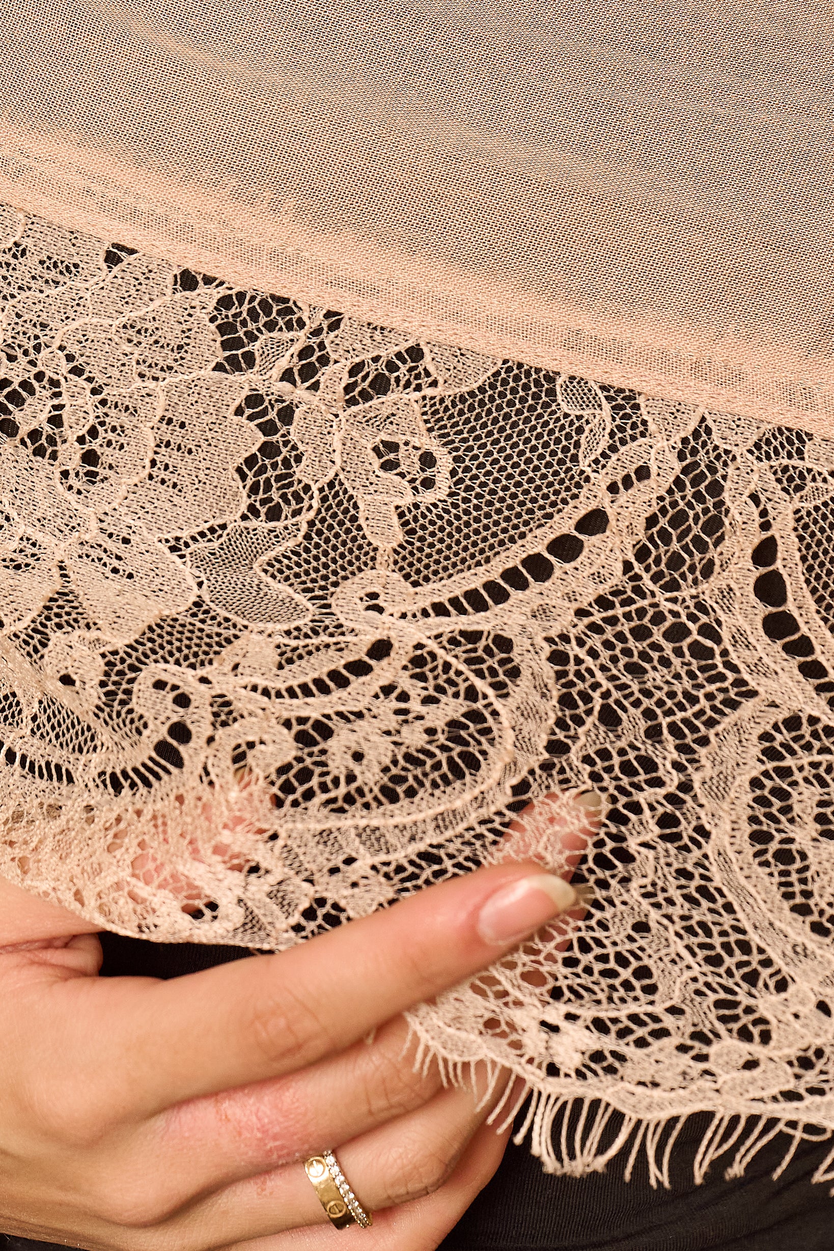 Lace Modal Shawl - Shades of Brown - Image 10