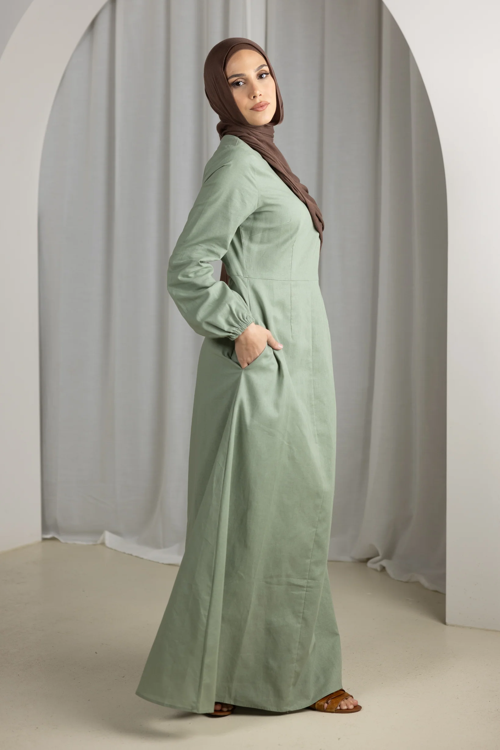 Larisa Linen Maxi Dress - Image 3