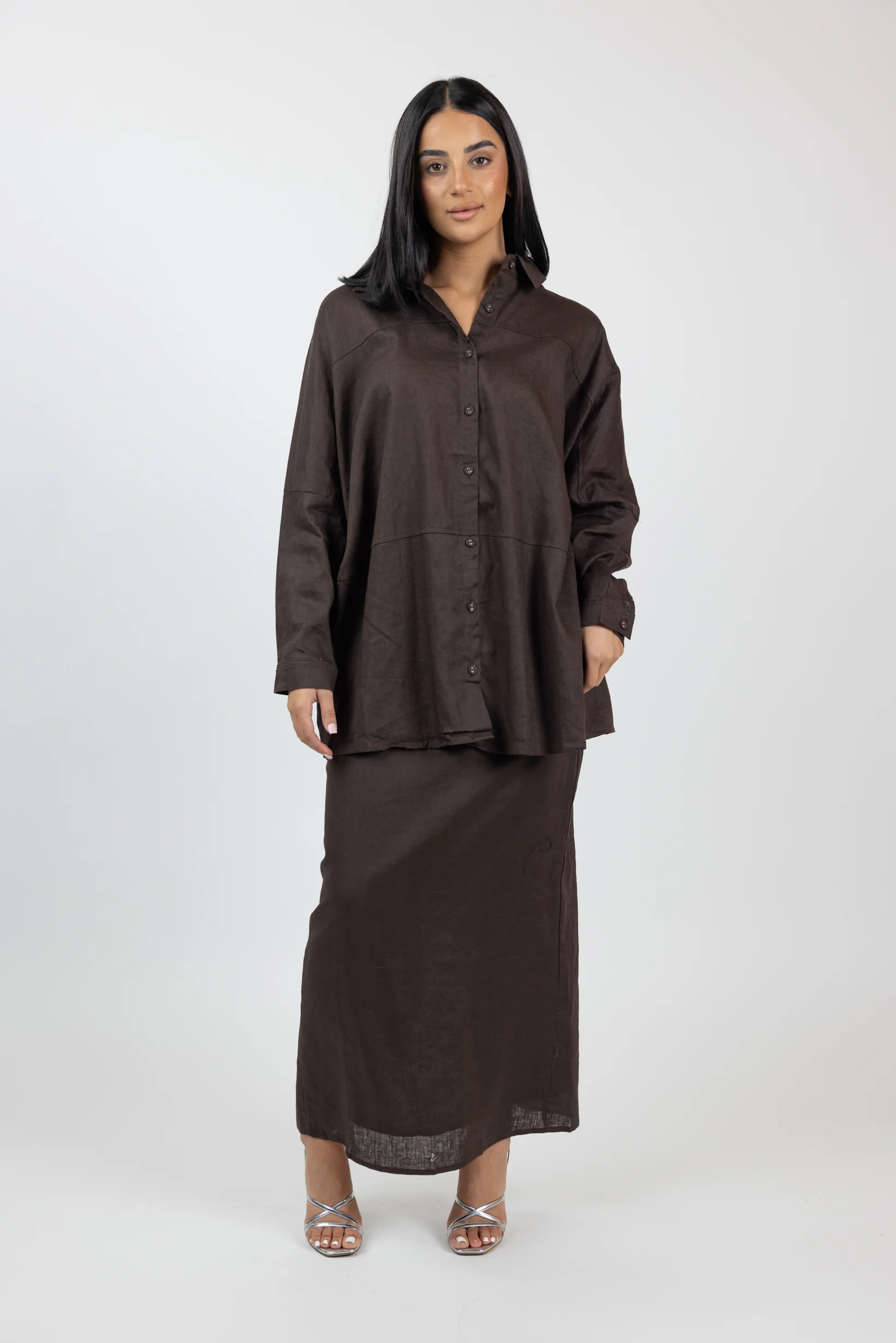 Leanne 100% Linen Skirt - Image 2