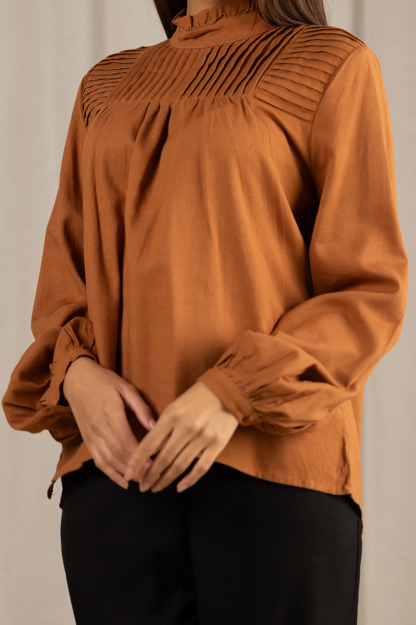 Linen Blouse Top - Image 2