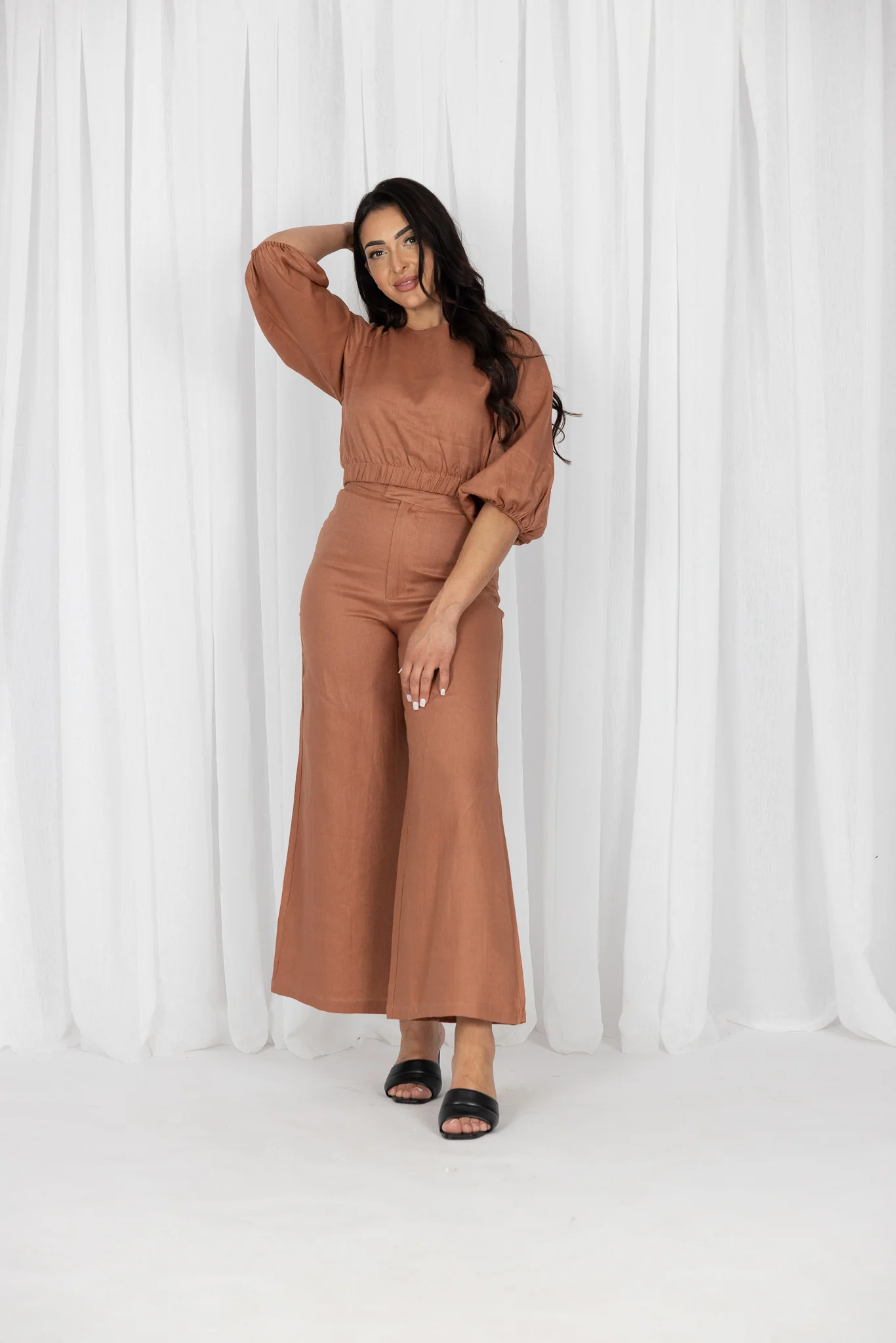 Linen Crop Blouse - Image 6