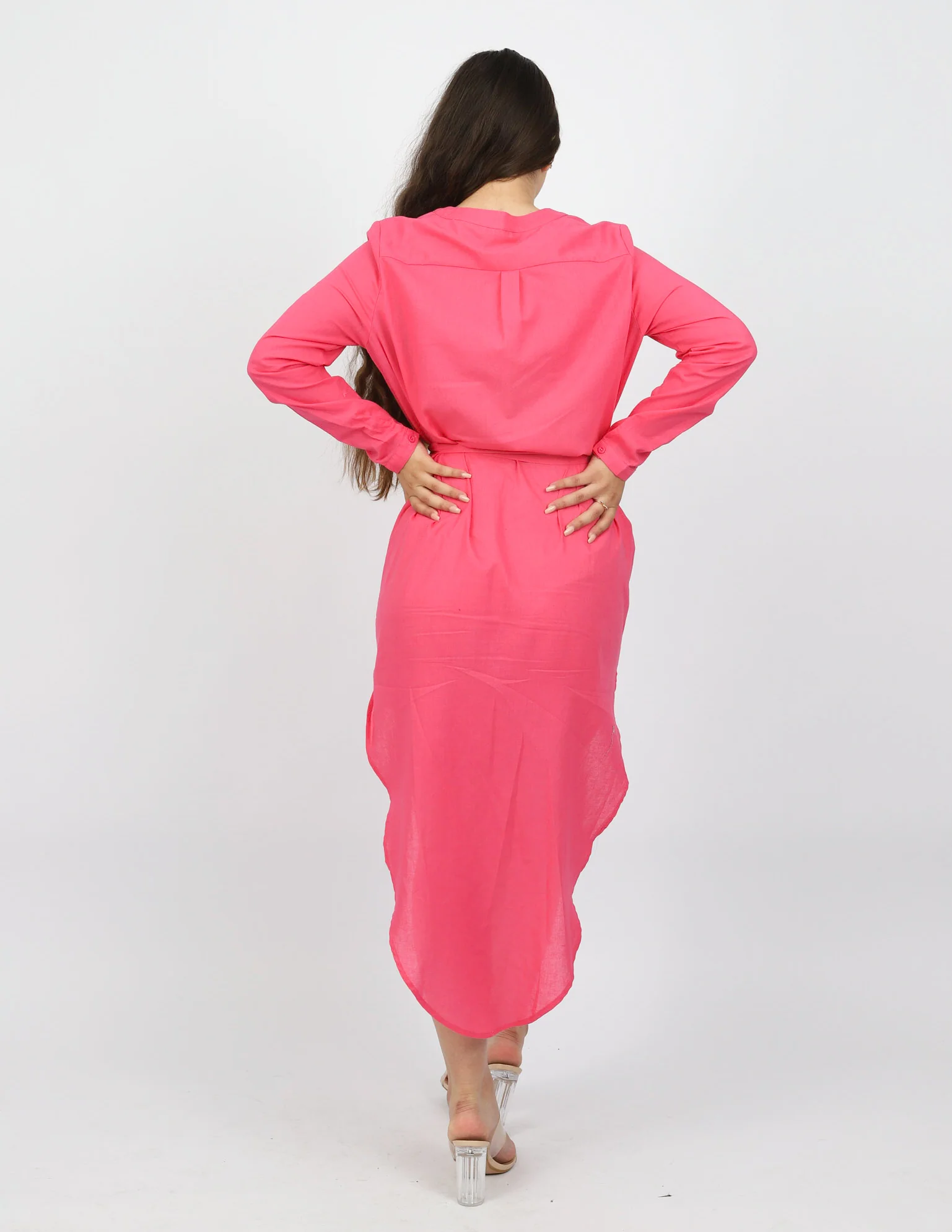 Linen Maxi Tie Loop Shirt - Image 4
