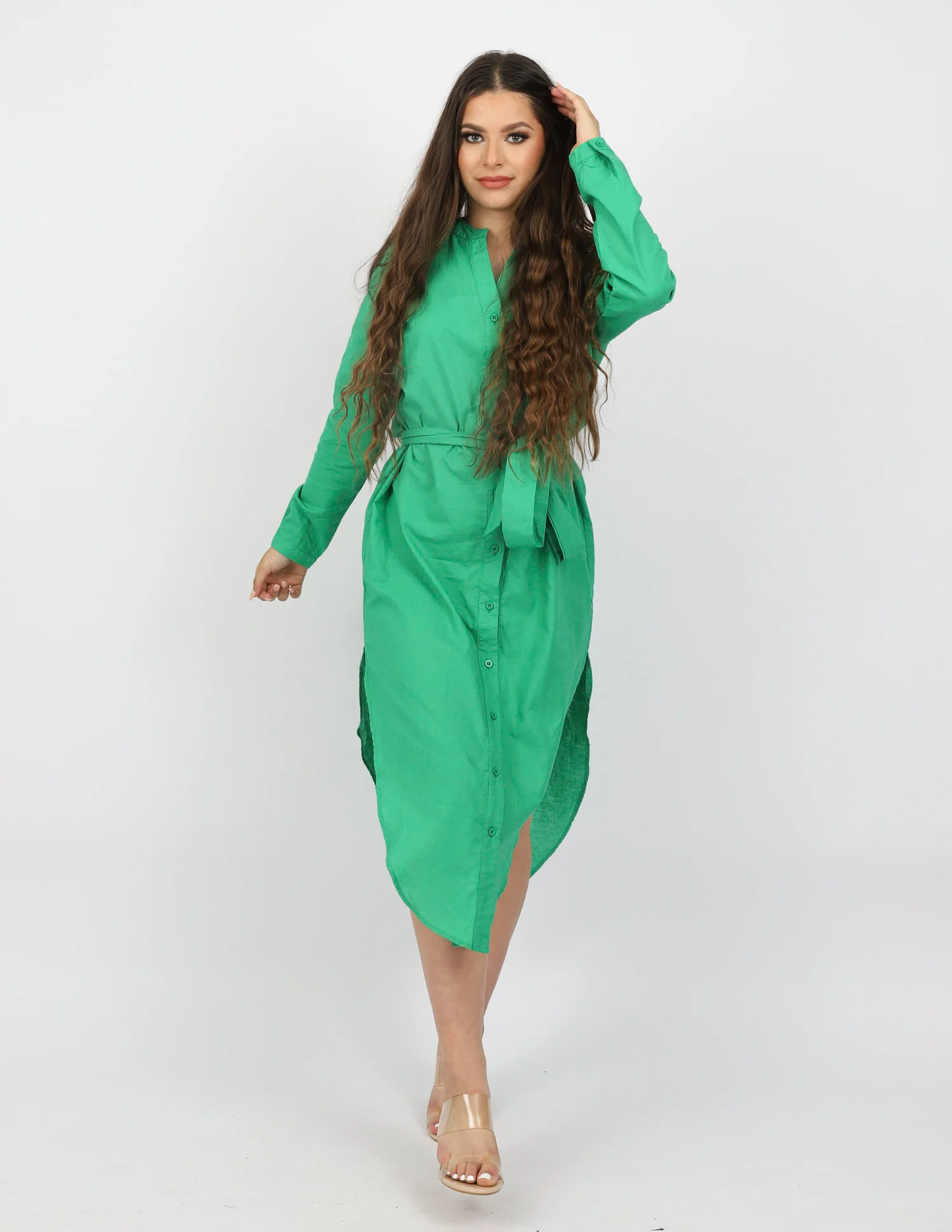 Linen Maxi Tie Loop Shirt - Image 6
