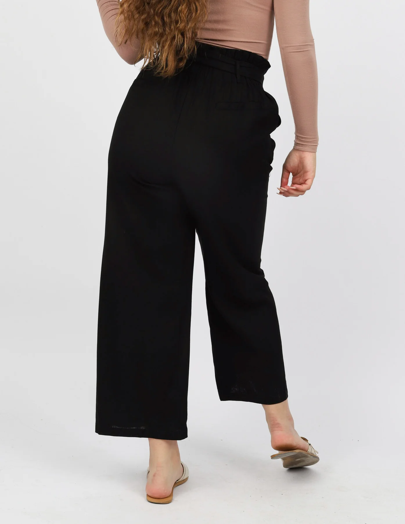 Linen Ruffle Top Pants Wide Leg - Image 11