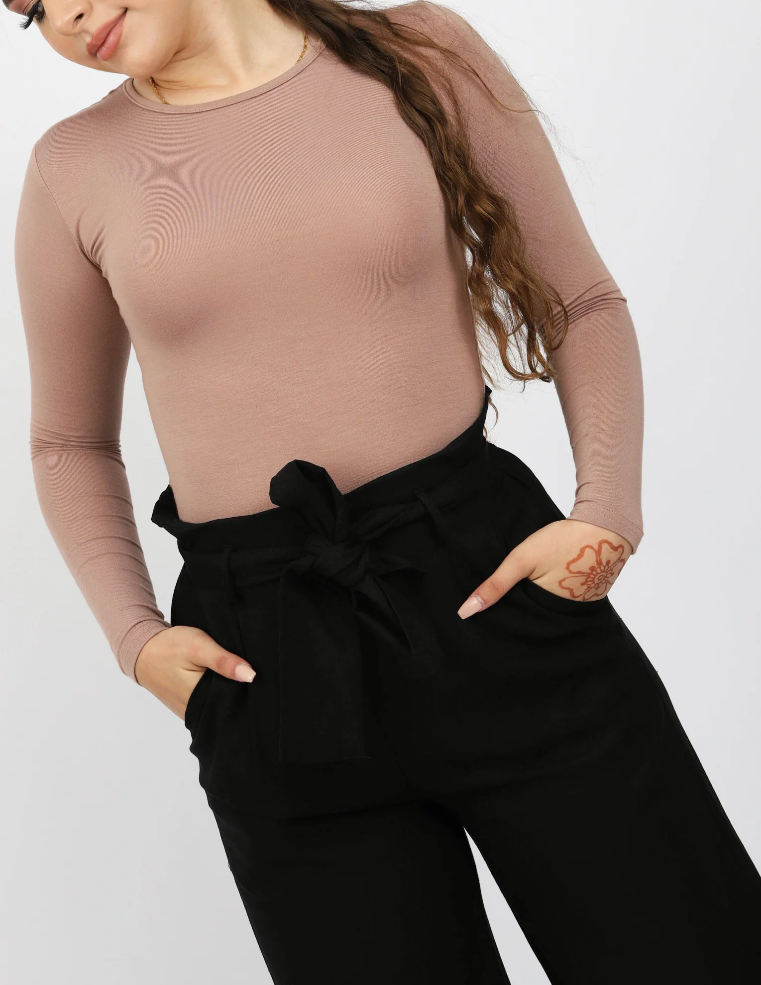 Linen Ruffle Top Pants Wide Leg - Image 12